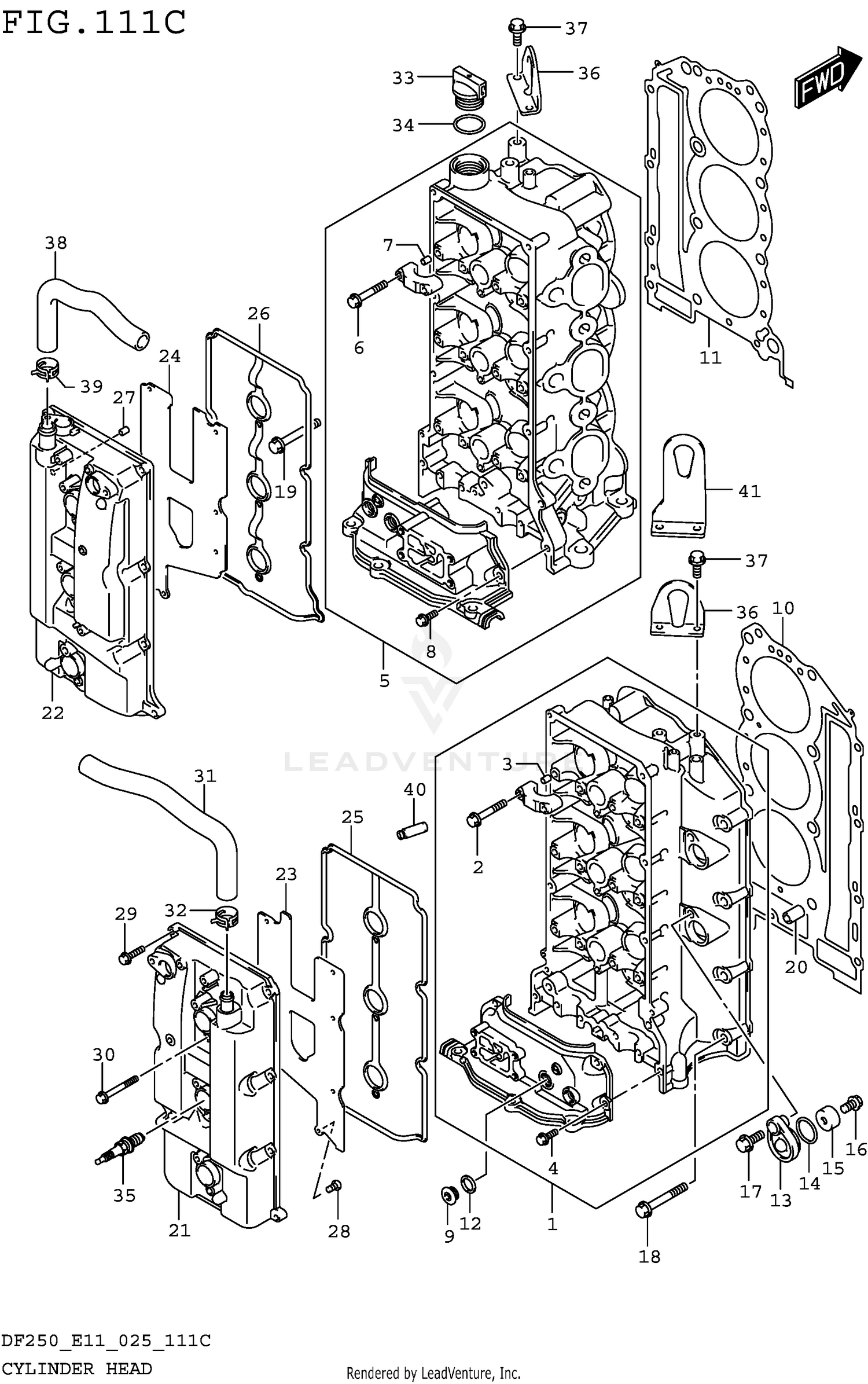 CYLINDER HEAD (DF250ST)