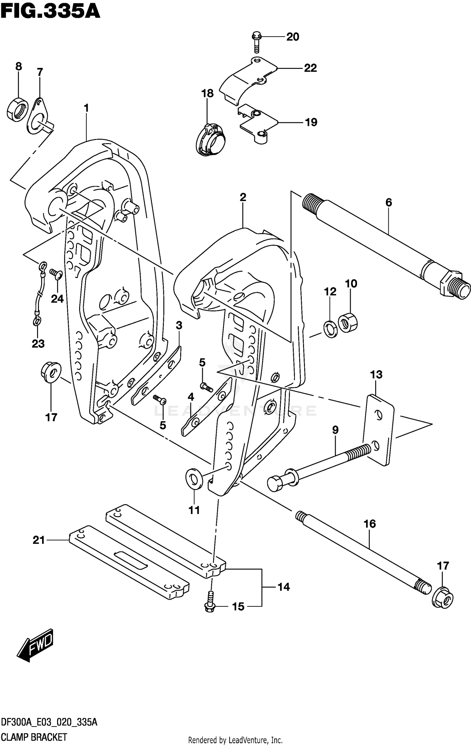 CLAMP BRACKET TRANSOM(X,XX)