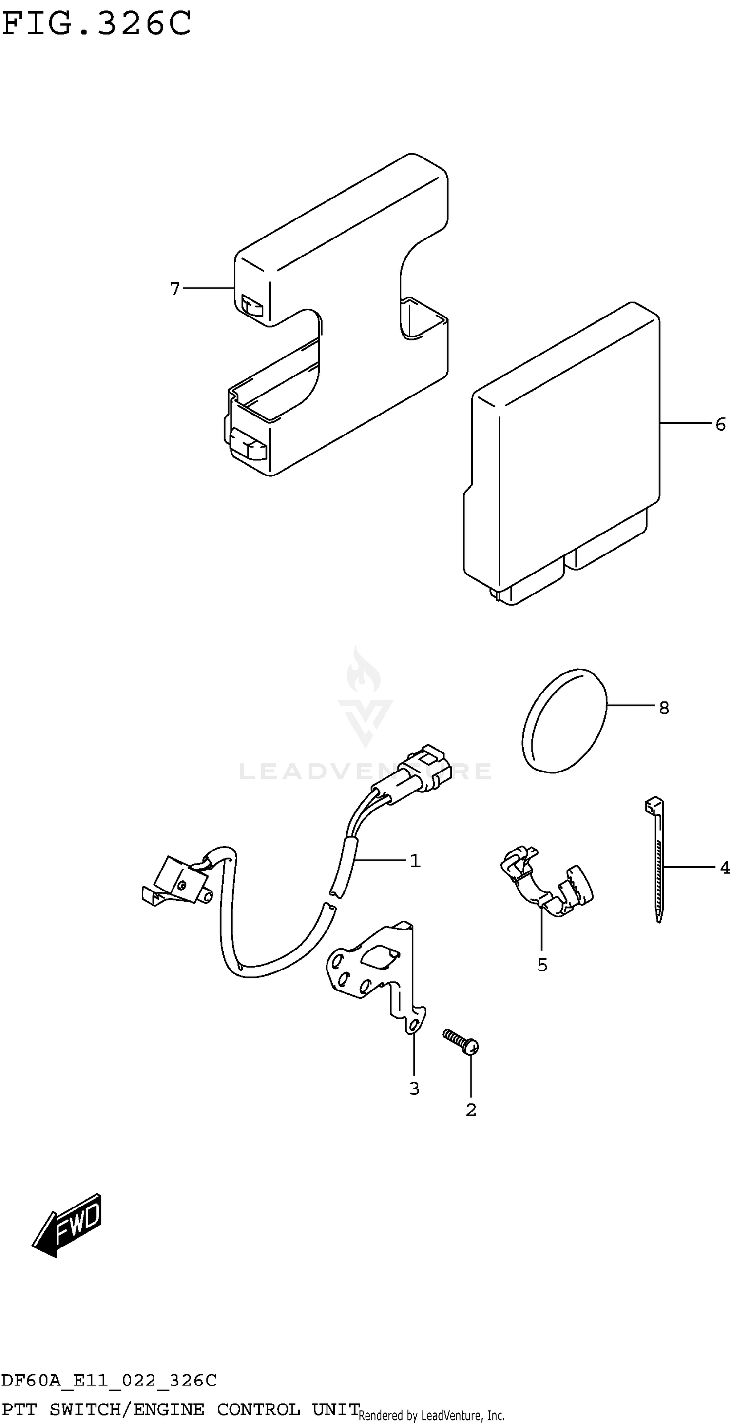 PTT SWITCH/ENGINE CONTROL UNIT (DF40AQH:E01)