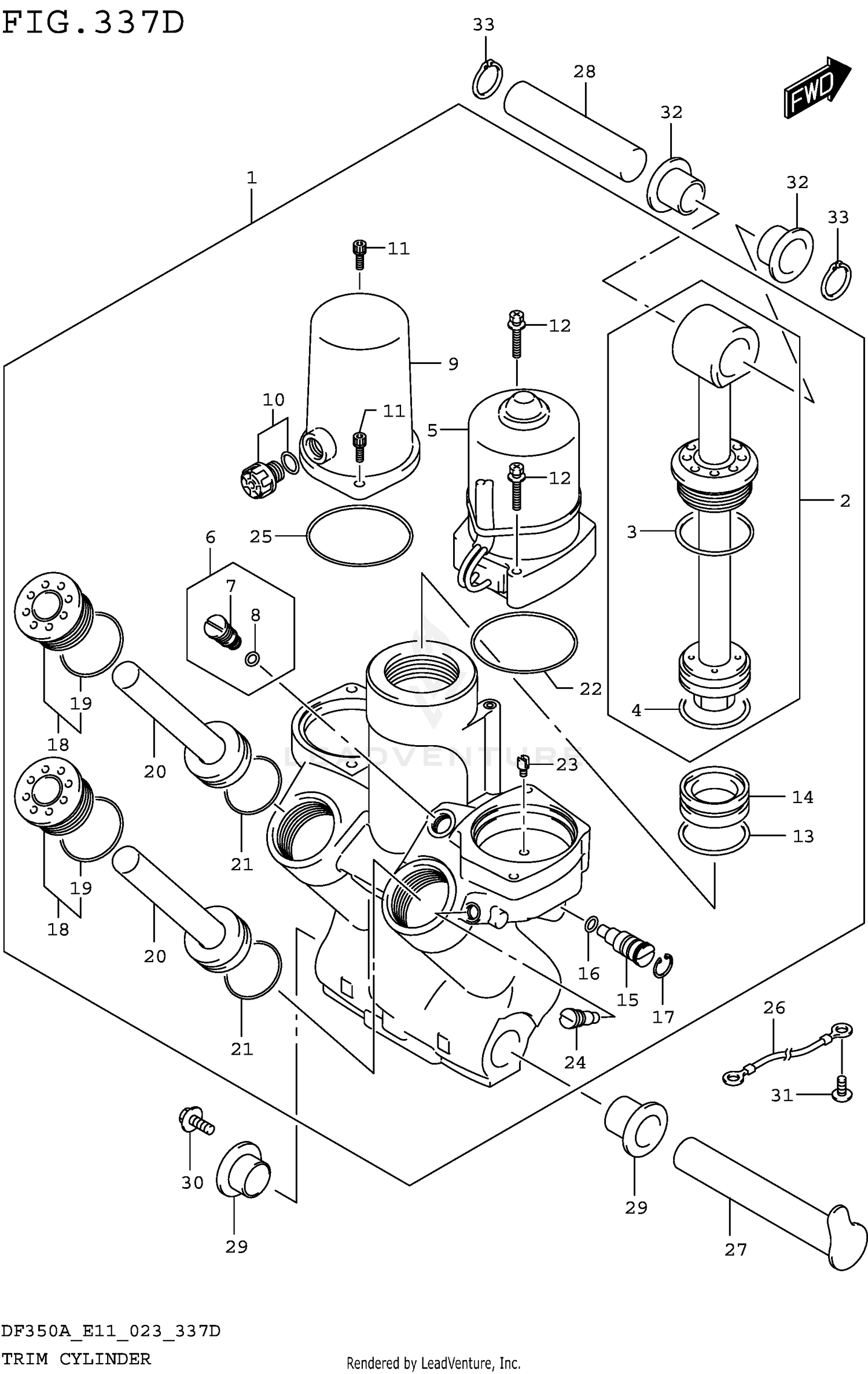 TRIM CYLINDER (DF350AMD DF300BMD)