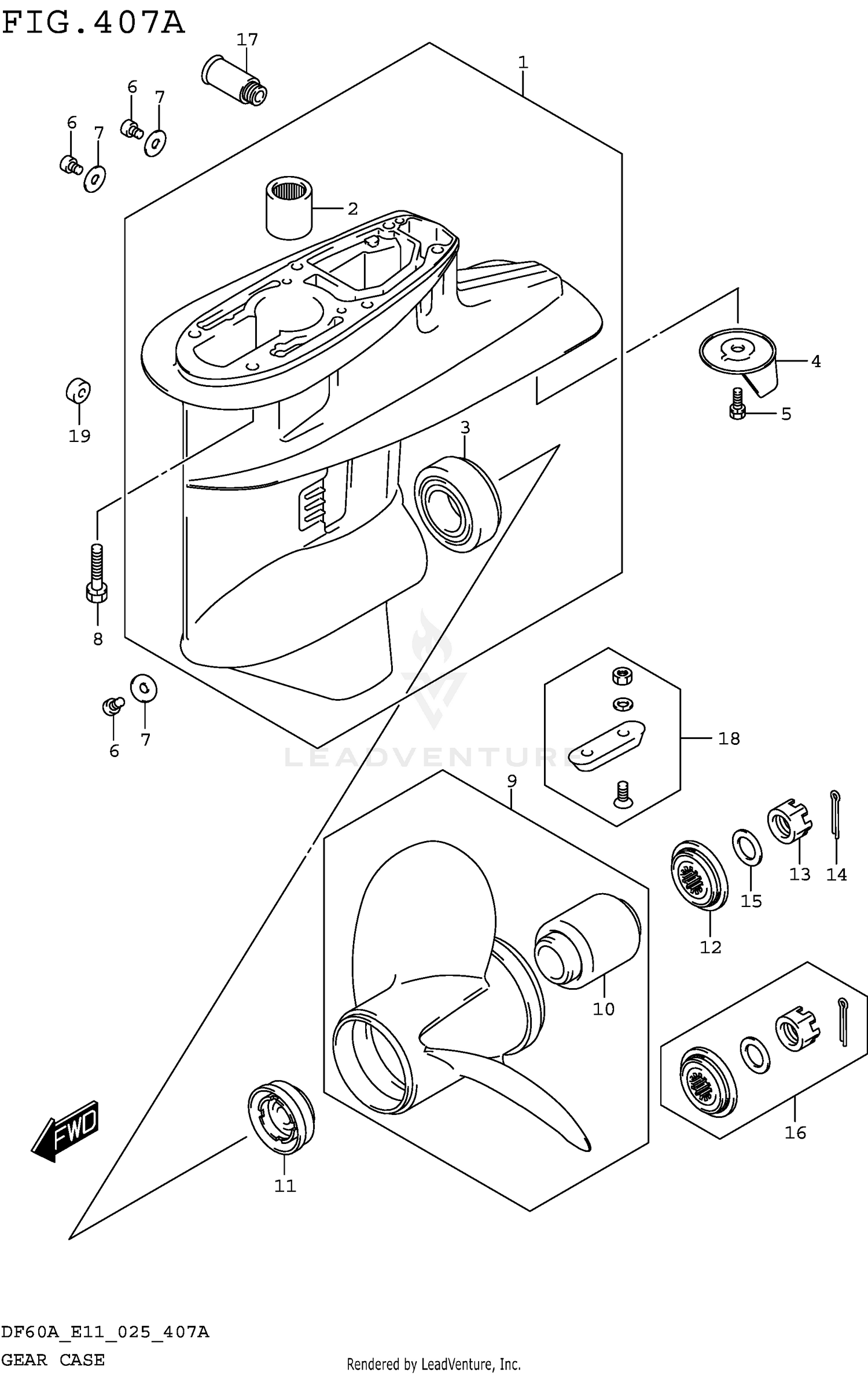 GEAR CASE (DF40A DF40AST DF50A)