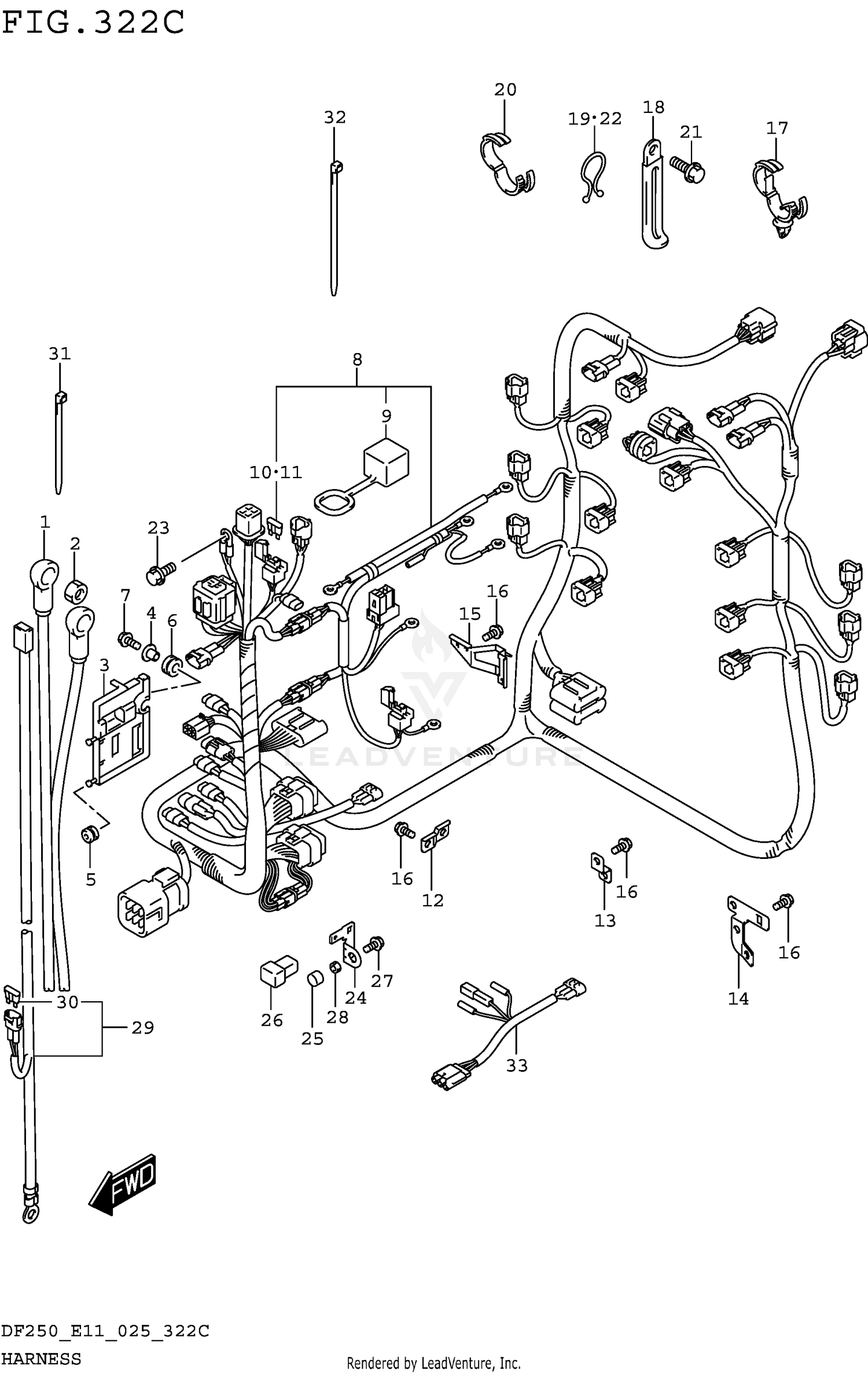 HARNESS ((DF225T DF225Z):024)