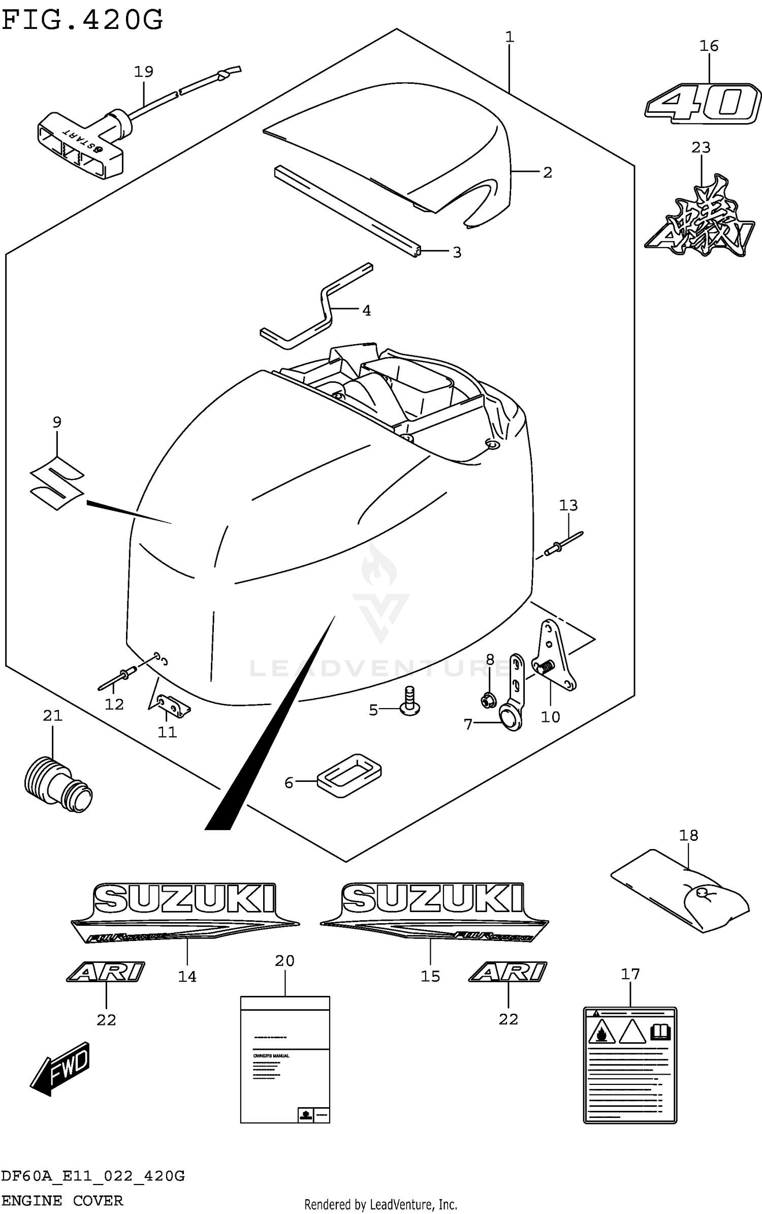 ENGINE COVER (DF40ASVT:E34:022)