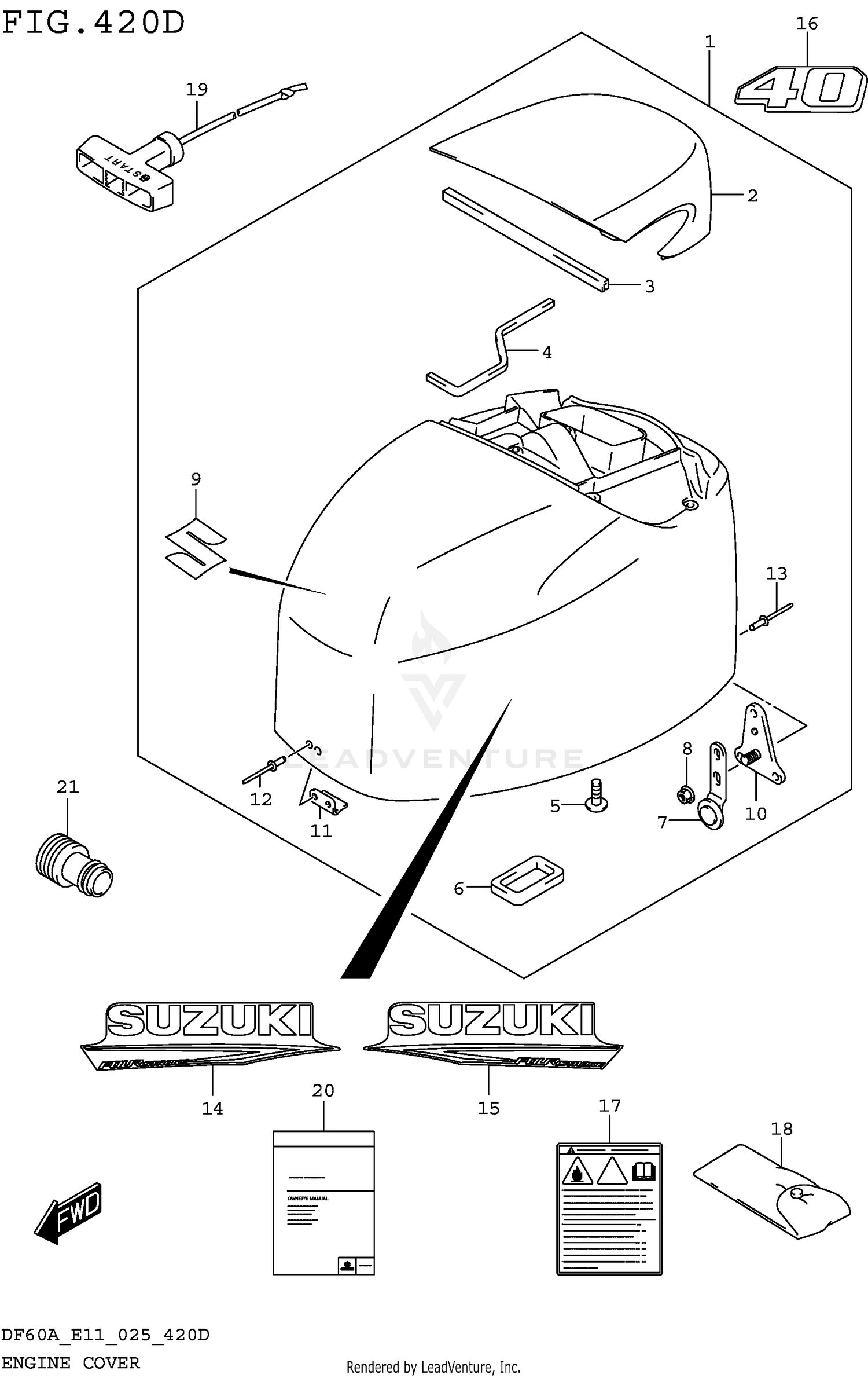 ENGINE COVER (DF40AQH DF40ATH)