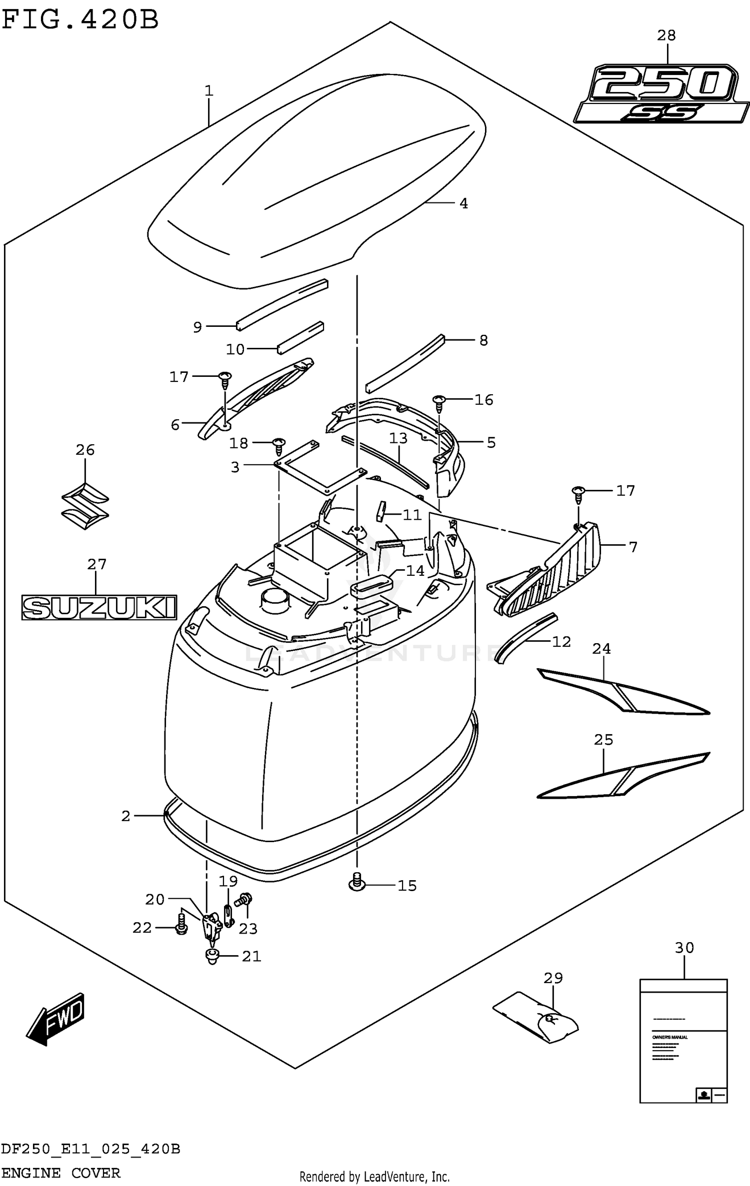 ENGINE COVER (DF250ST:025)