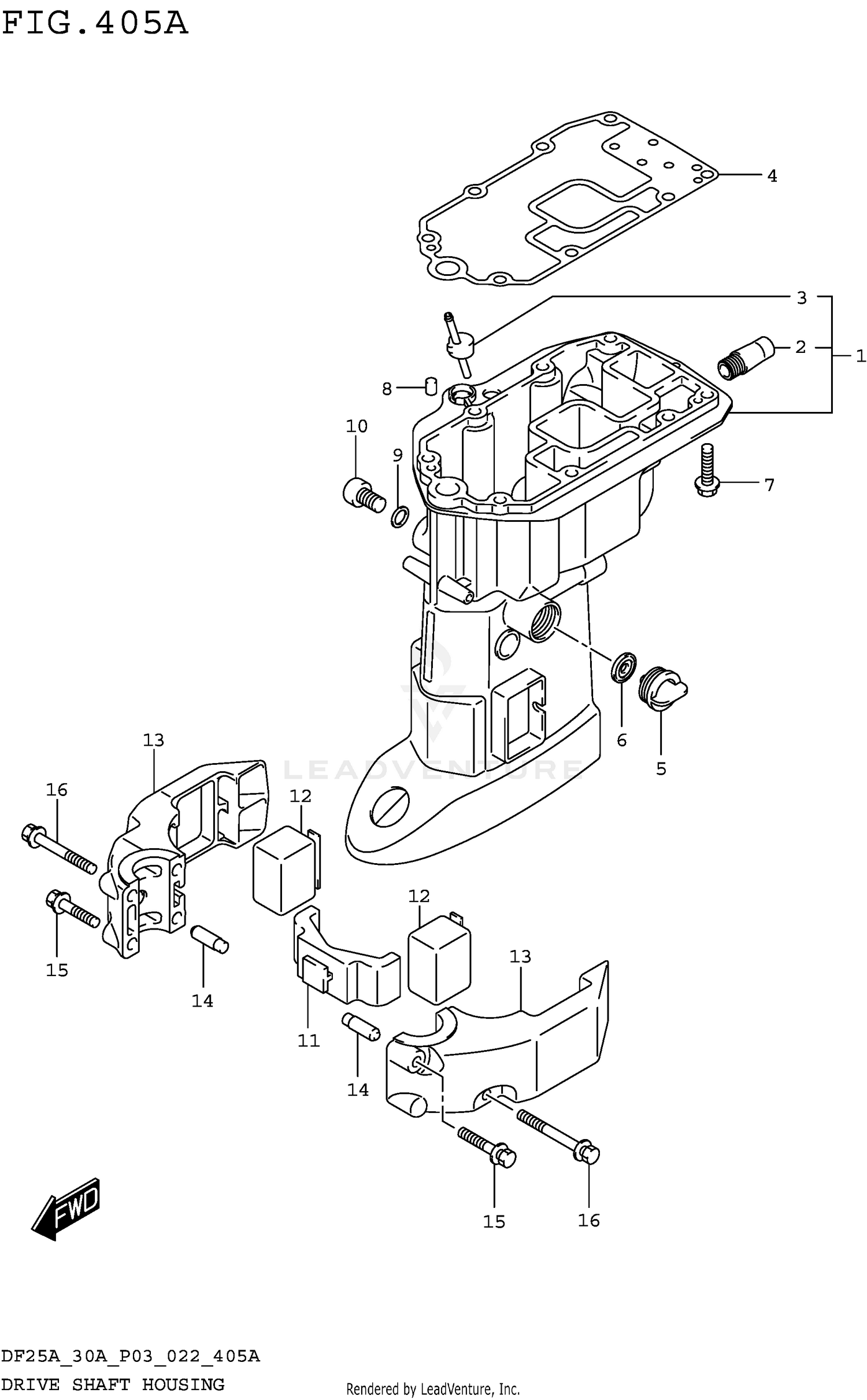 DRIVE SHAFT HOUSING (DF25A)