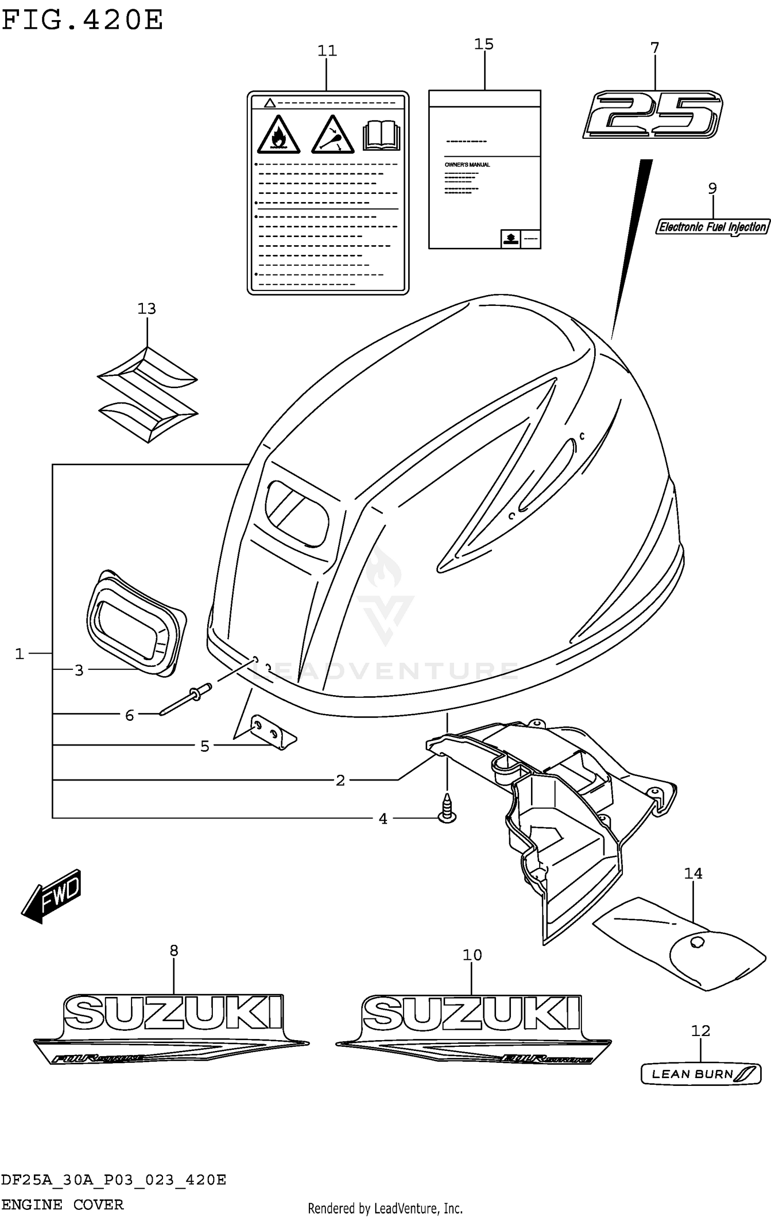 ENGINE COVER (021:(DF25AT DF25ATH))