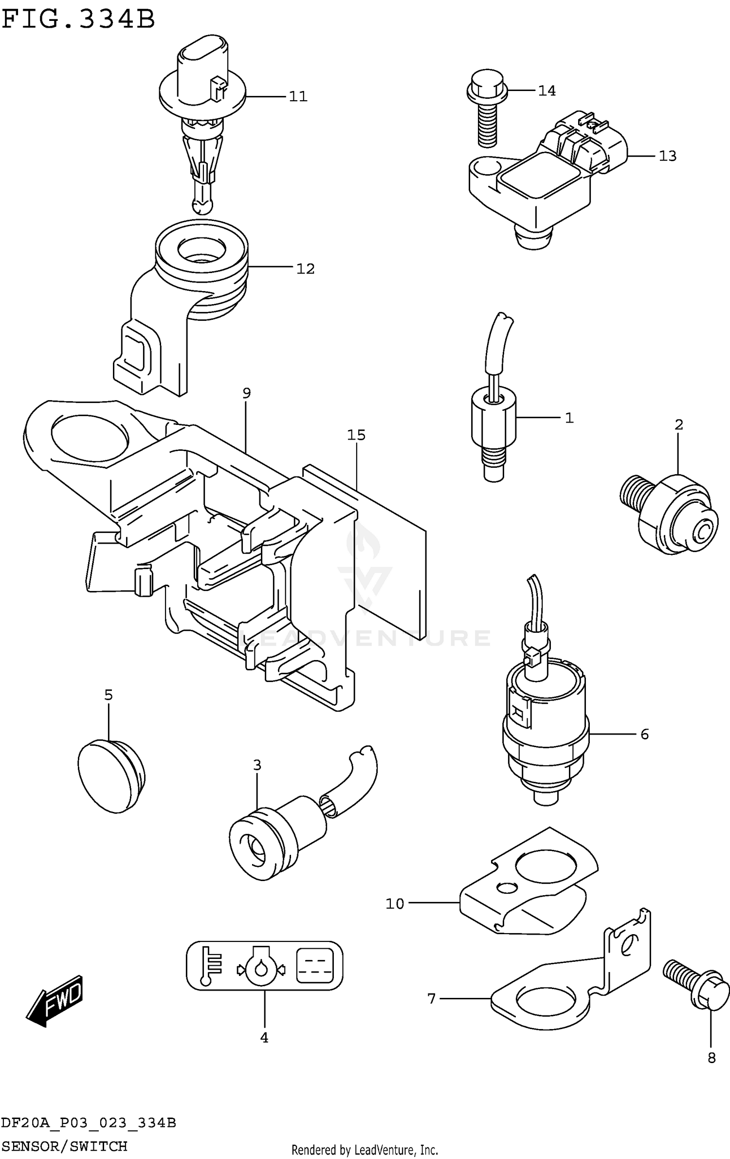 SENSOR/SWITCH (DF9.9BT DF20AT)