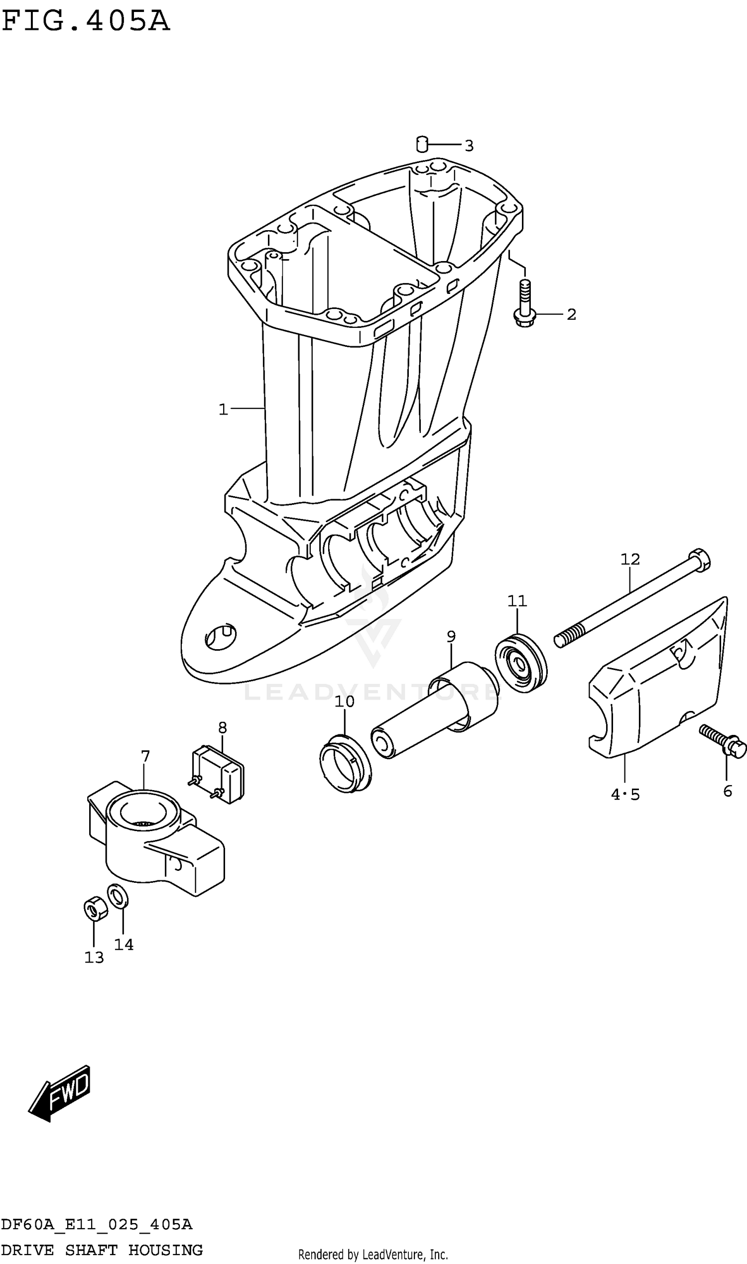 DRIVE SHAFT HOUSING (DF40A DF40AST DF50A)
