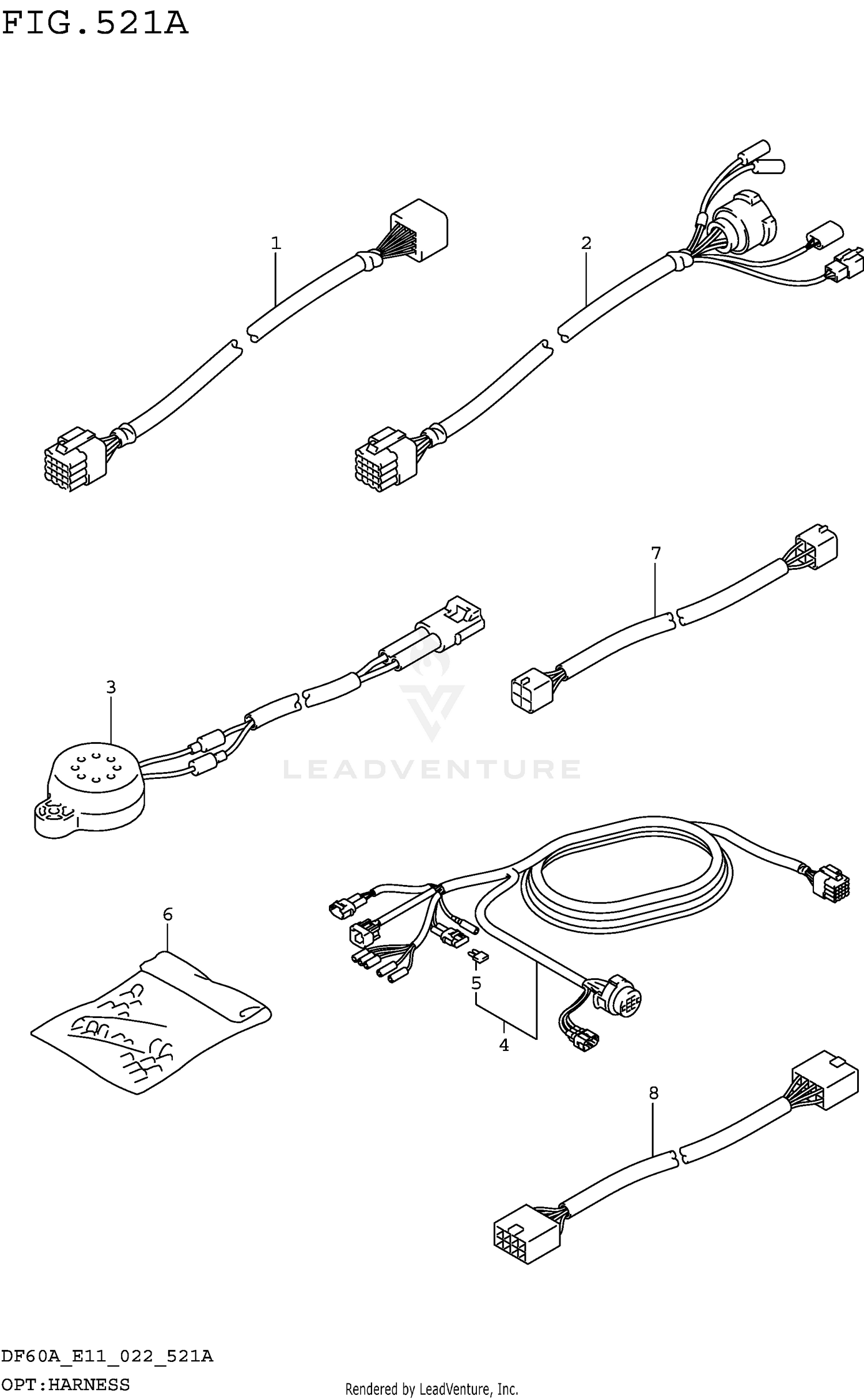 OPT:HARNESS (SEE NOTE) 521A