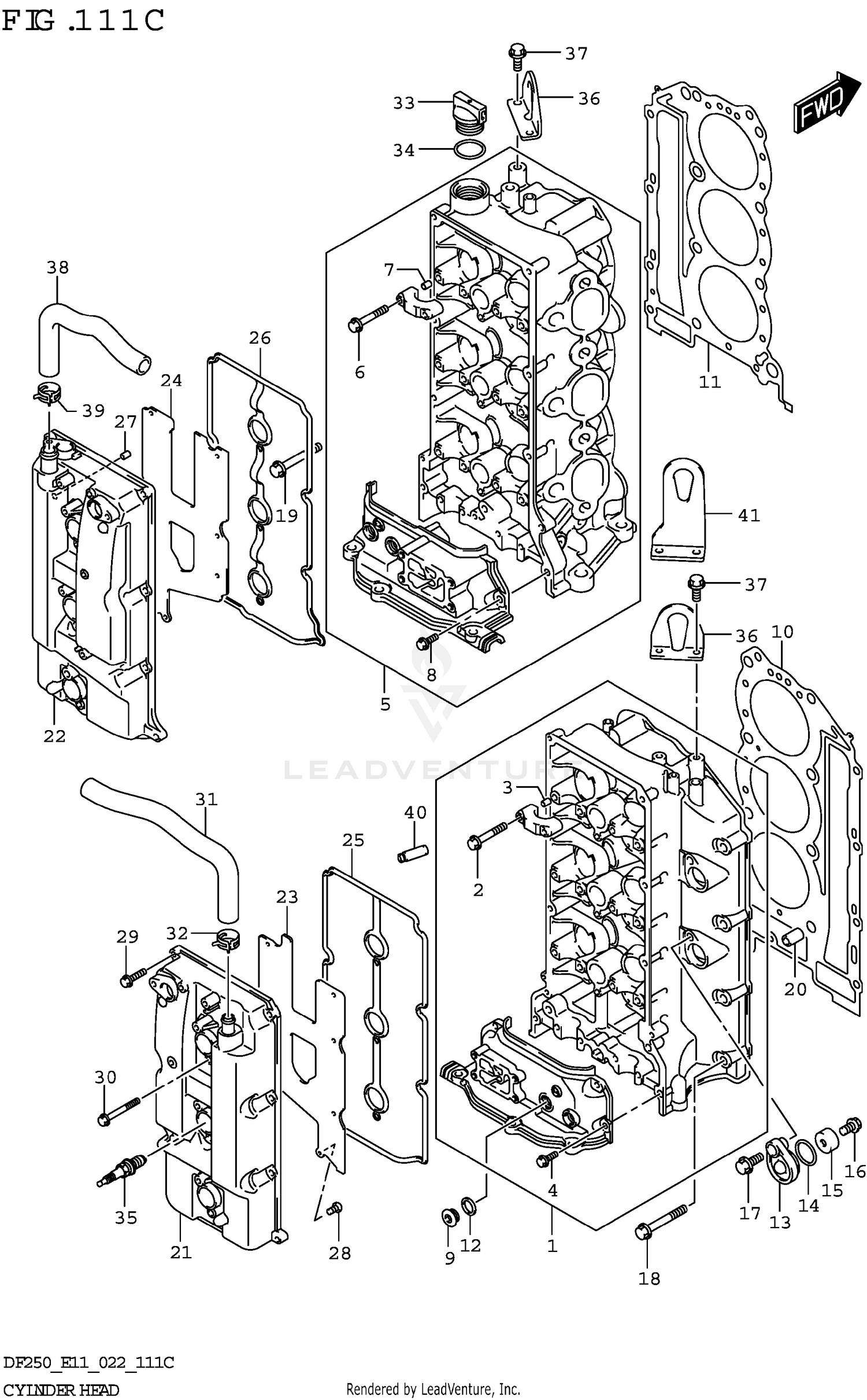 CYLINDER HEAD (DF250ST)