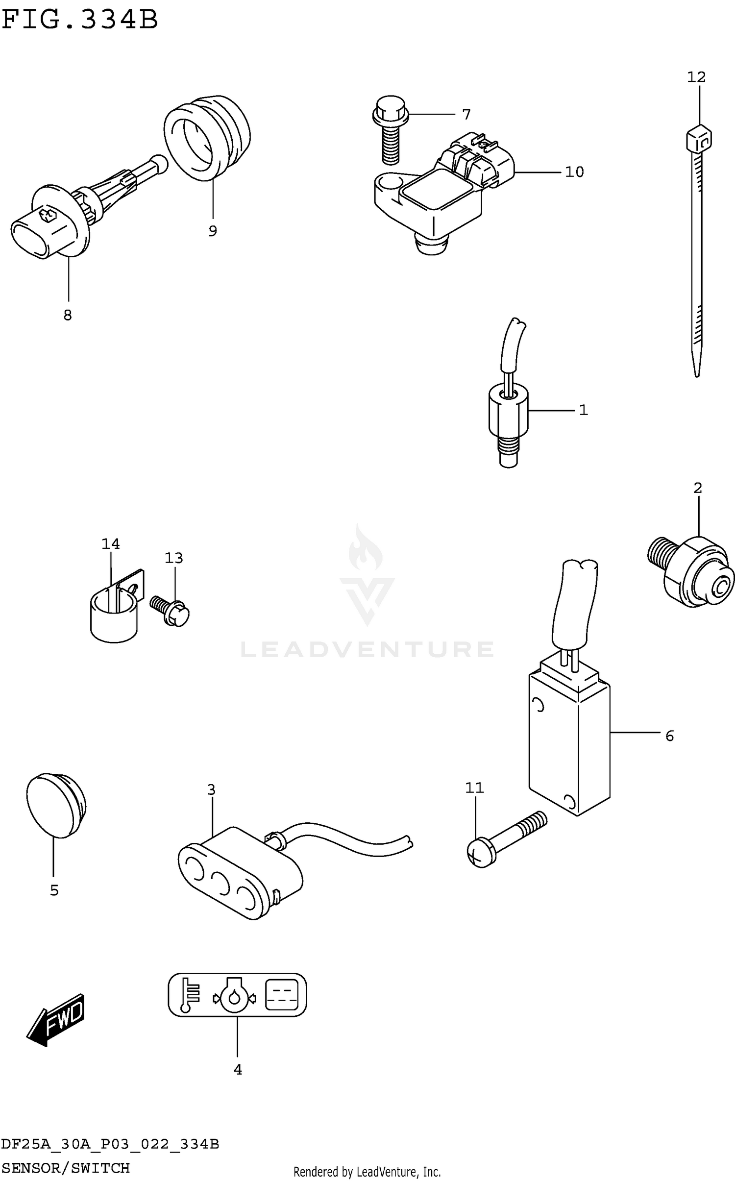 SENSOR/SWITCH (DF25AT DF30AT)