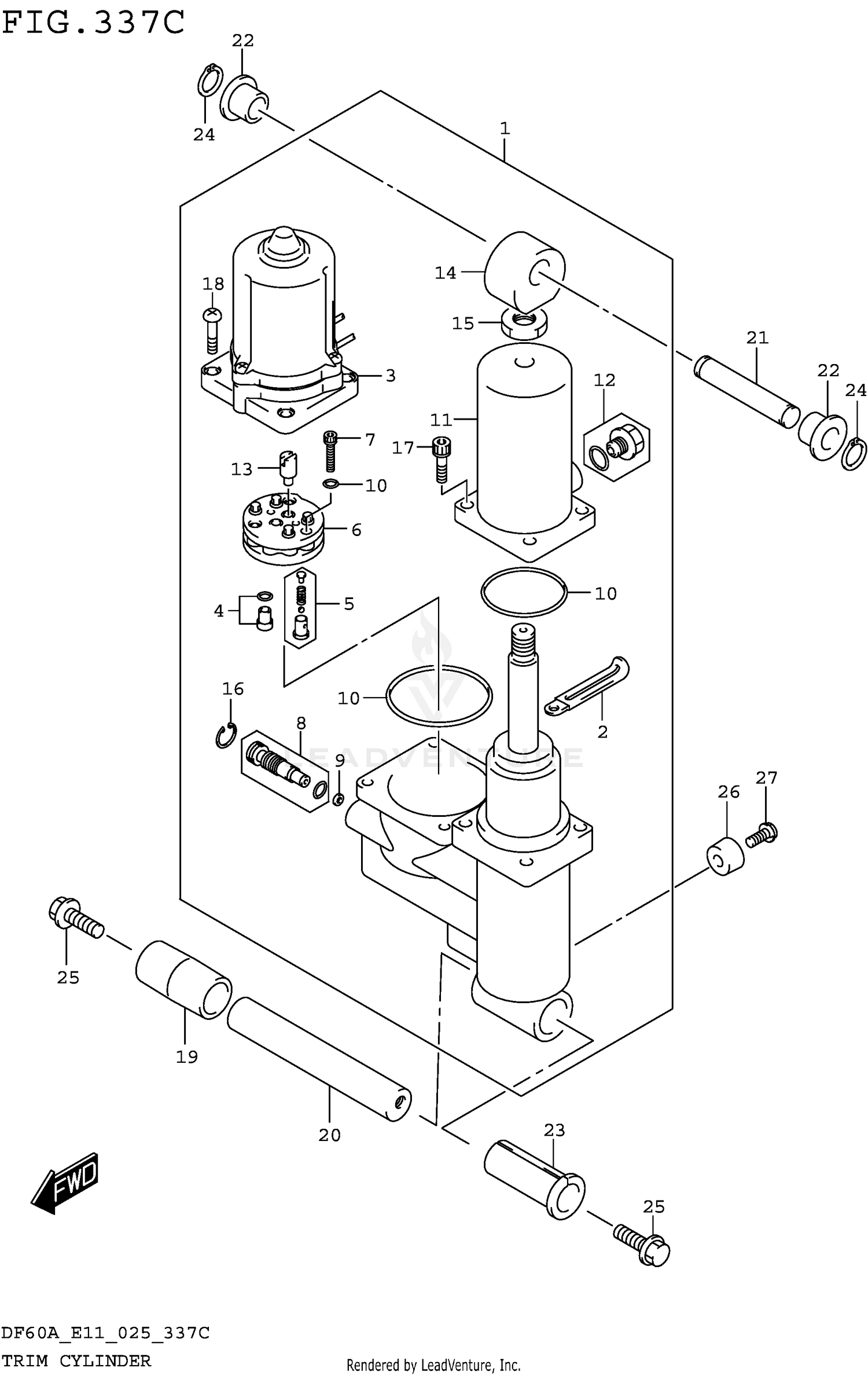 TRIM CYLINDER (SEE NOTE)