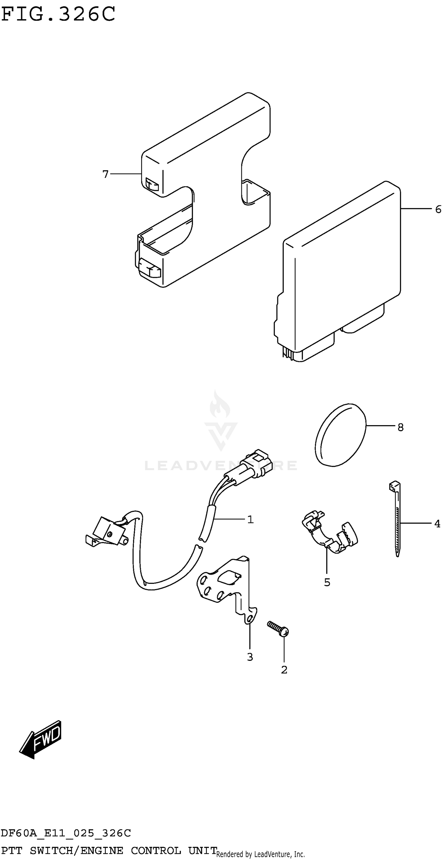 PTT SWITCH/ENGINE CONTROL UNIT (DF40AQH)