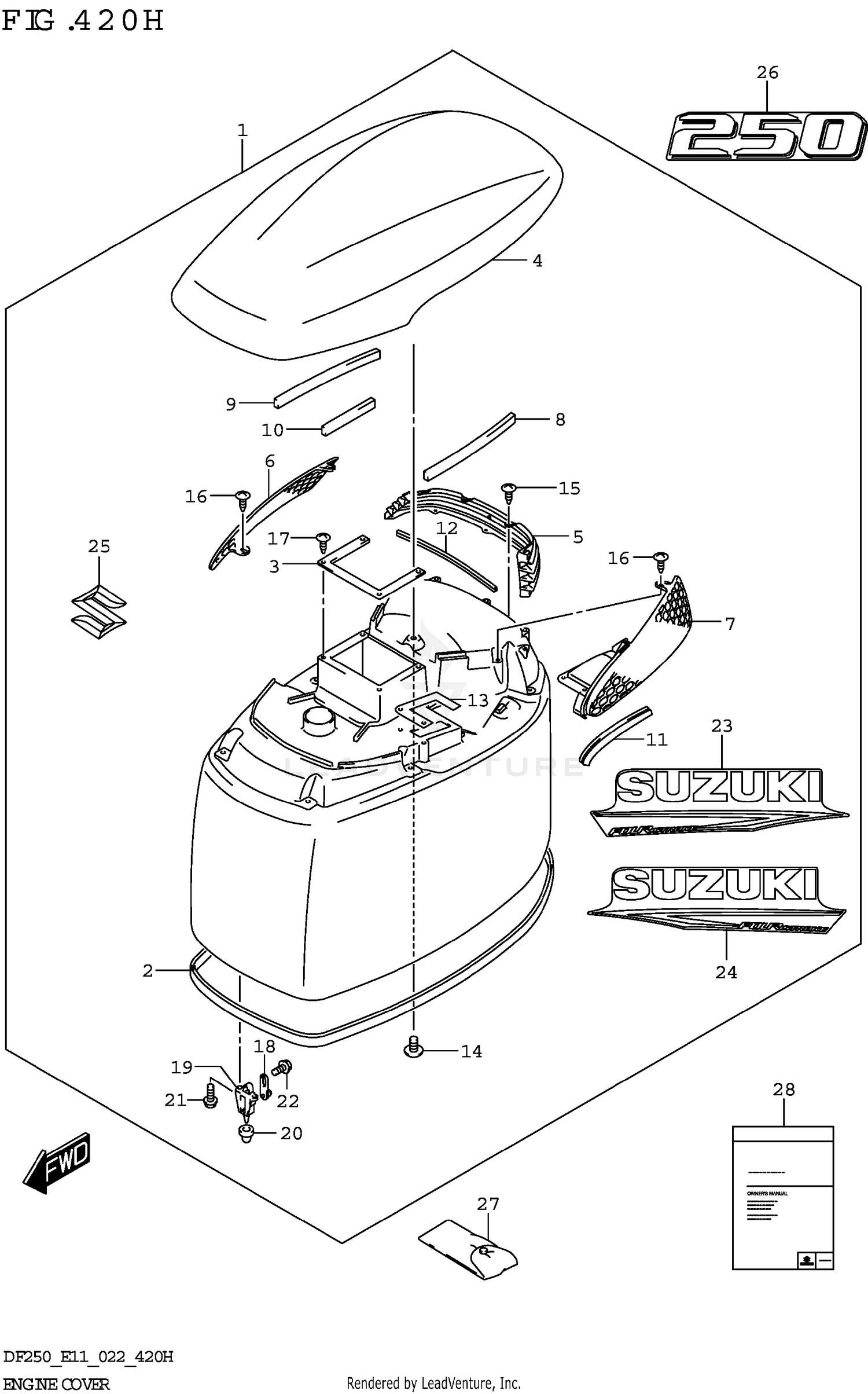 ENGINE COVER ((DF250T DF250Z):021)