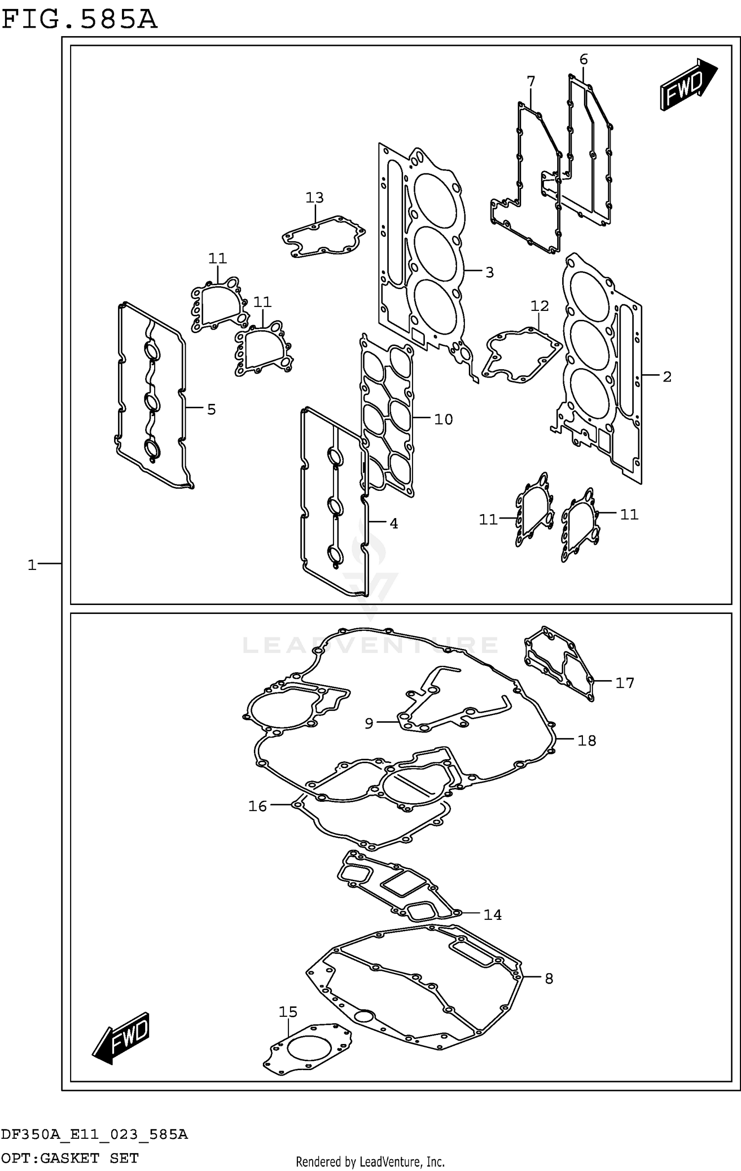 OPT:GASKET SET (020 021 022)