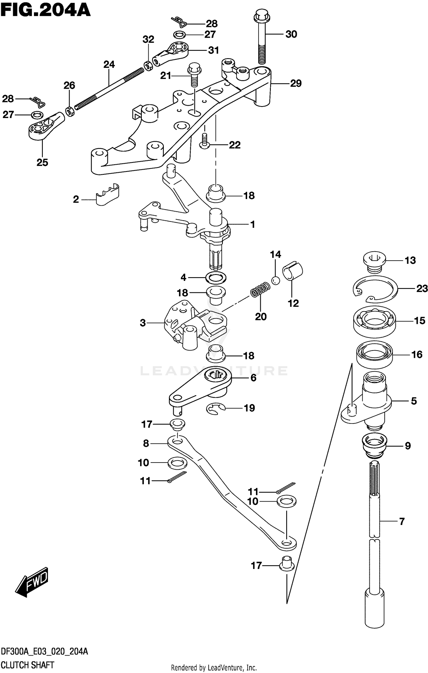 CLUTCH SHAFT (DF300A)