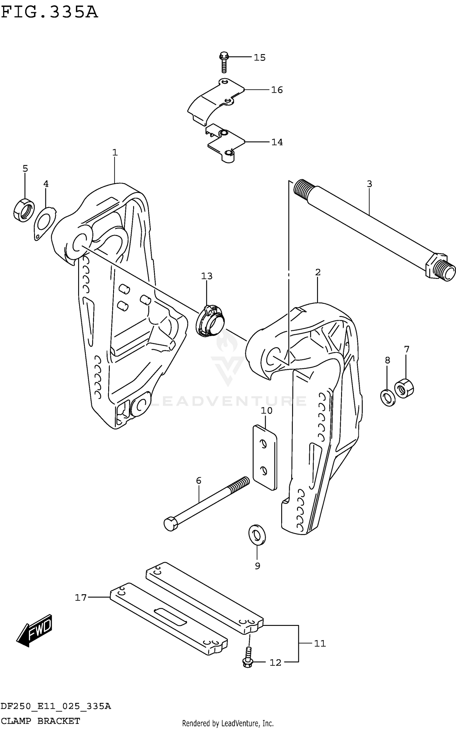 CLAMP BRACKET (W/TRANSOM(L))