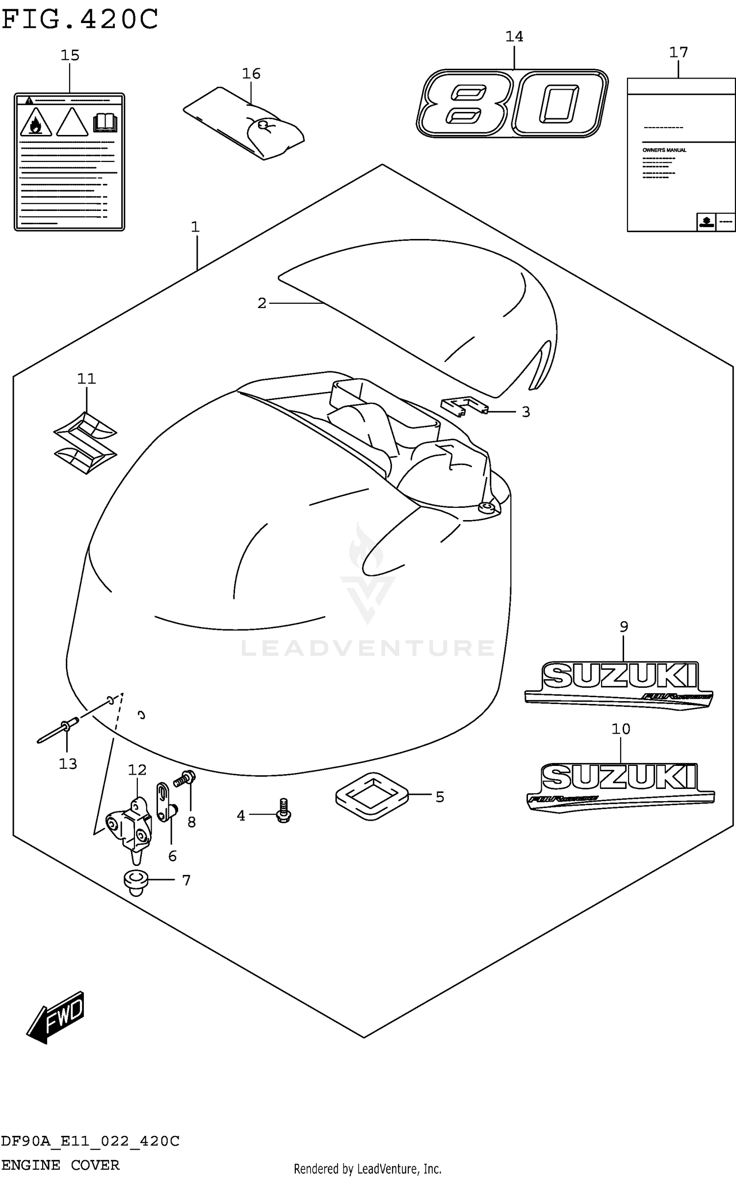 ENGINE COVER (DF80A:020)
