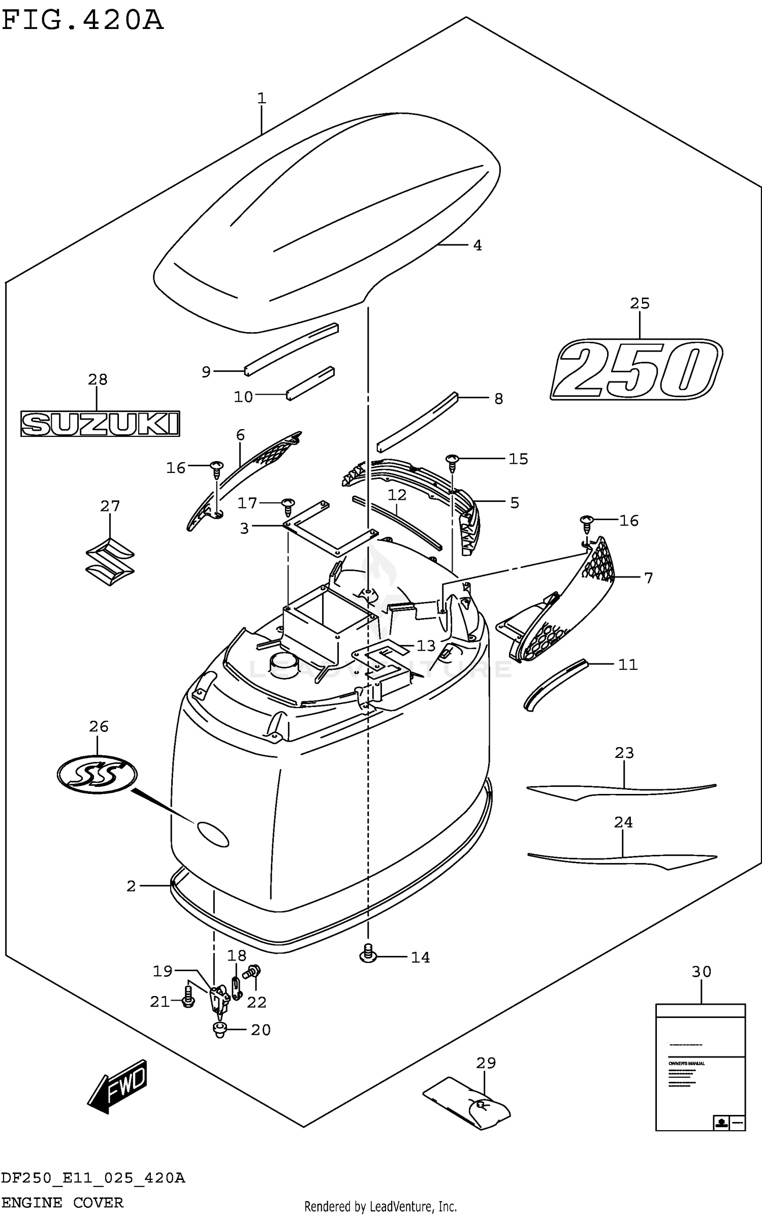 ENGINE COVER (DF250ST:024)
