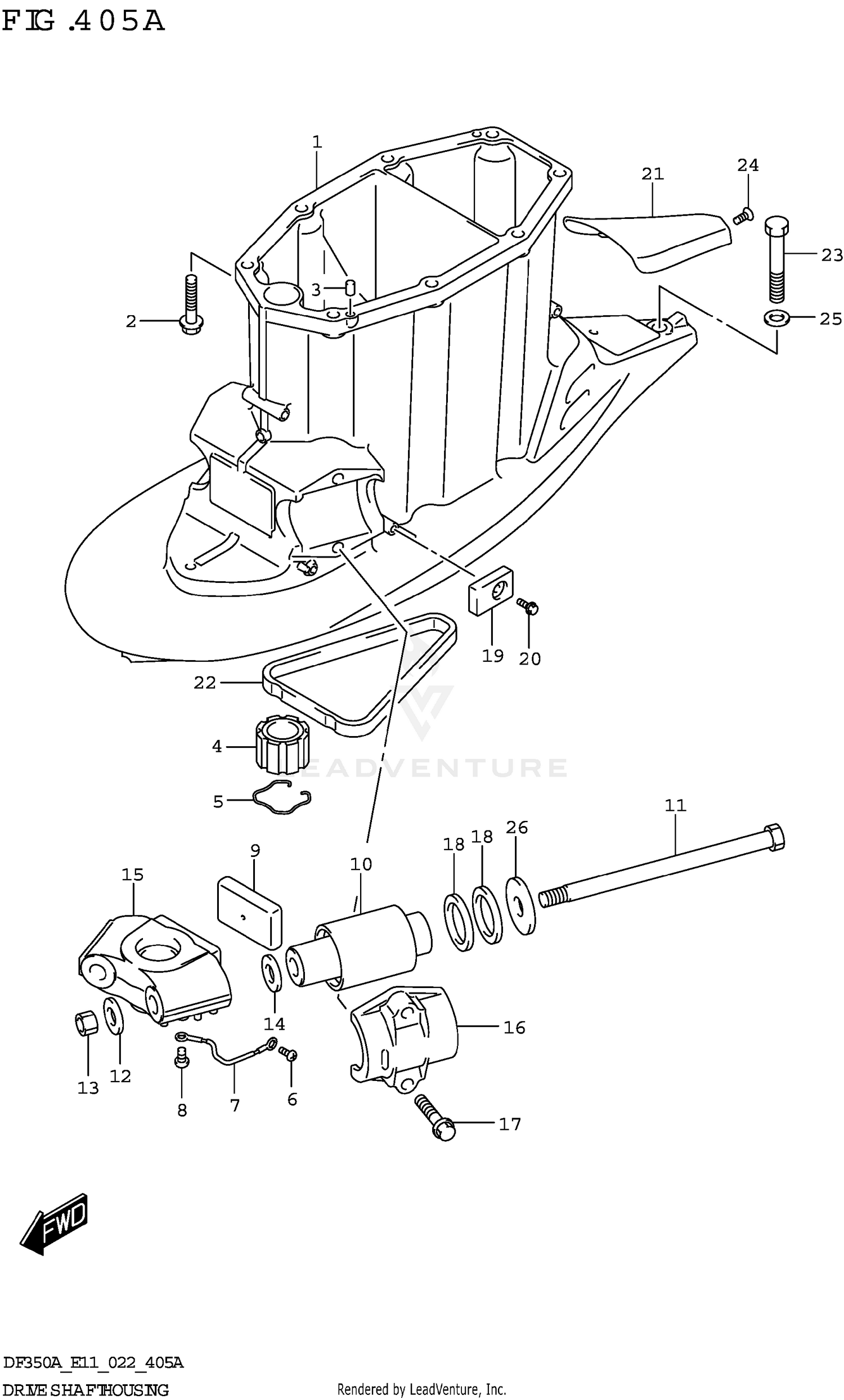 DRIVE SHAFT HOUSING (X-TRANSOM)