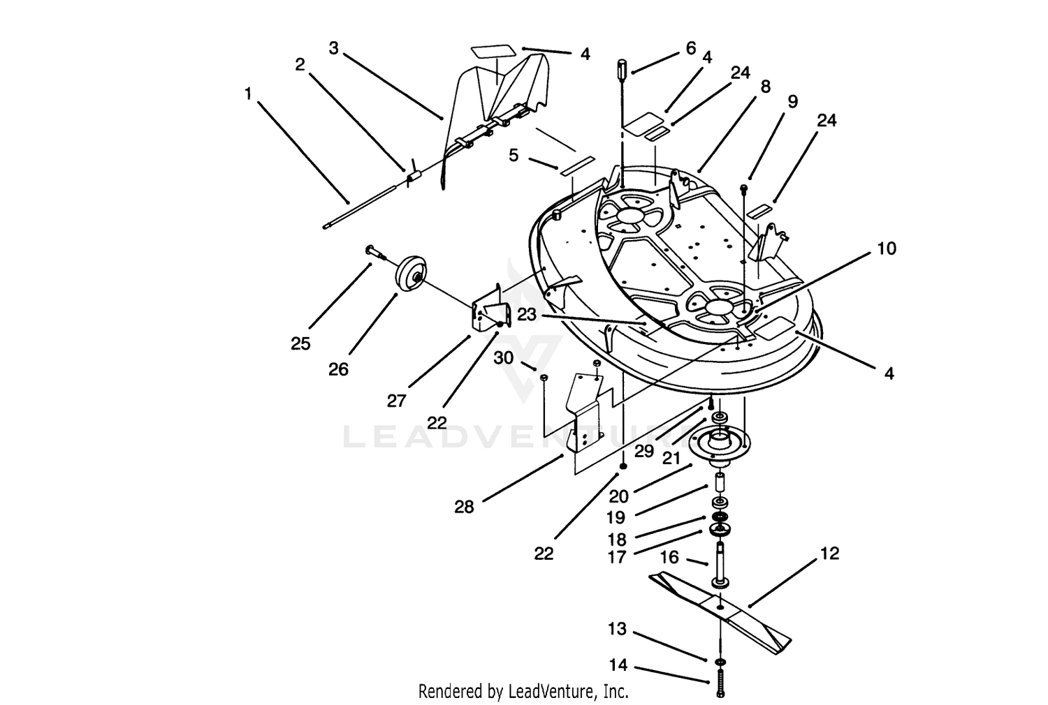 Housing  Spindle Assembly (38" Cutting Unit)