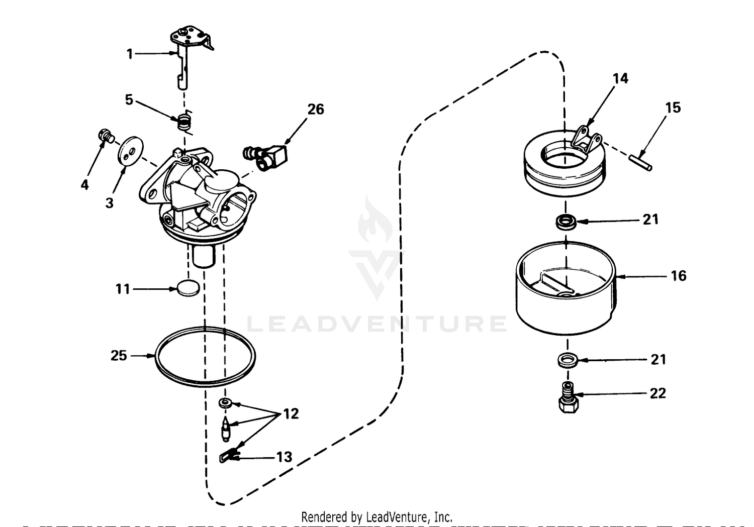 Carburetor No. 631784a (mower Model No. 21610  21711)(engine Nos. Tnt 100-10047 And Tnt 100-10046)