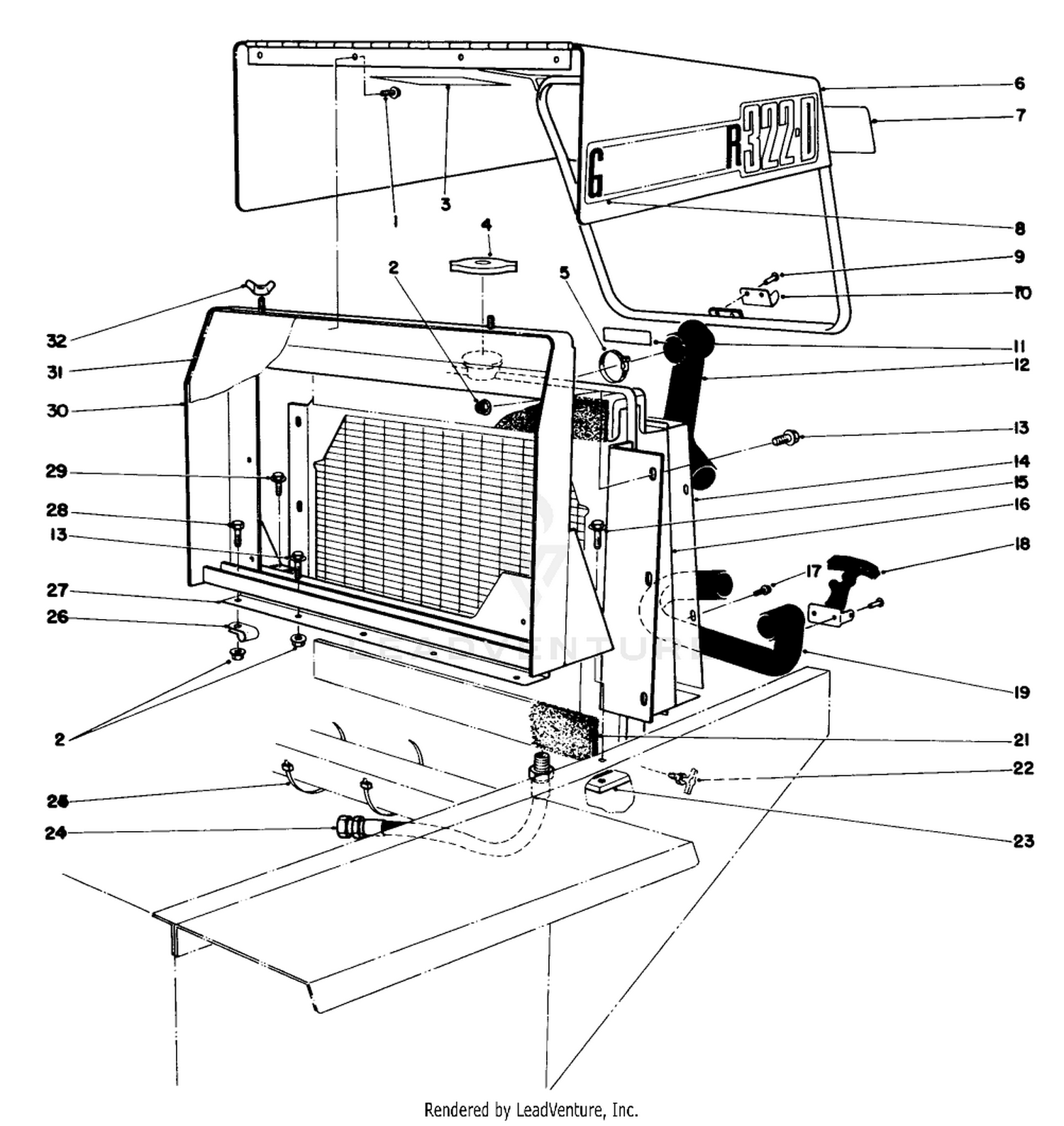 Radiator  Hood Assembly