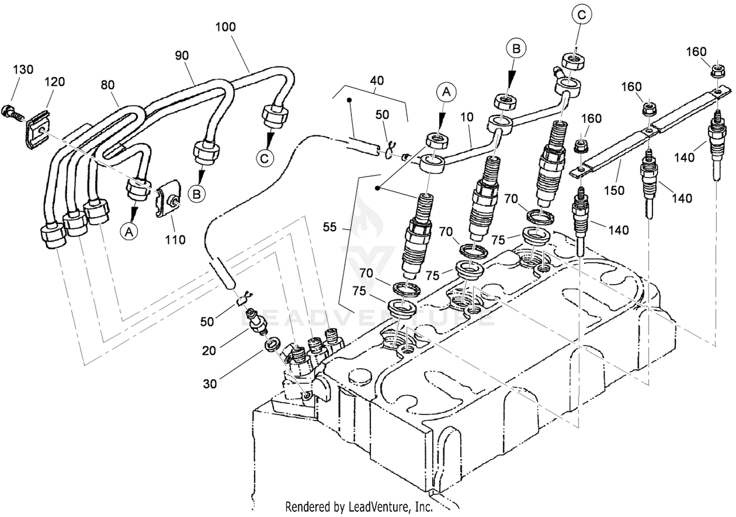 Nozzle Holder and Glow Plug Assembly