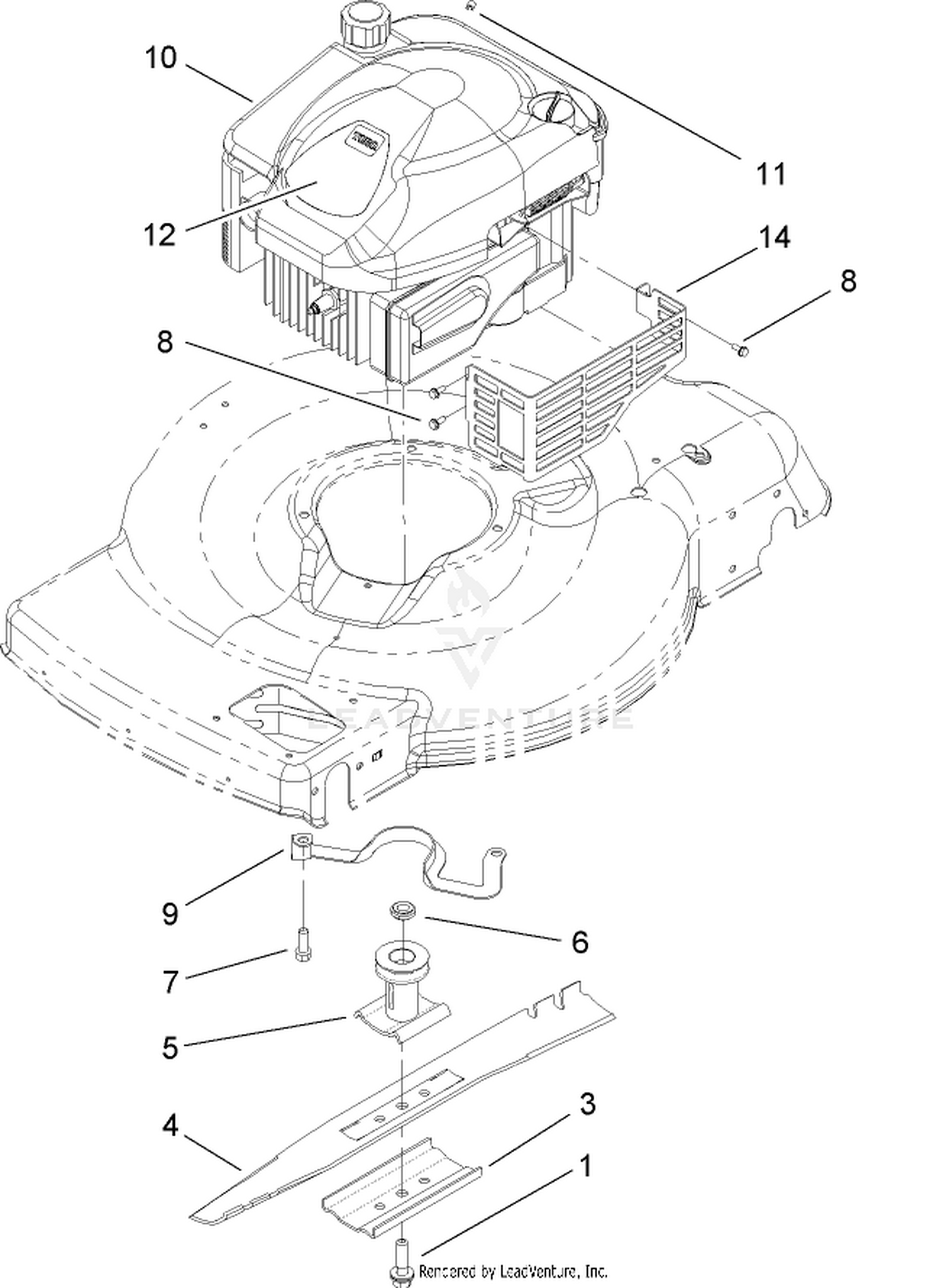 Engine and Blade Assembly