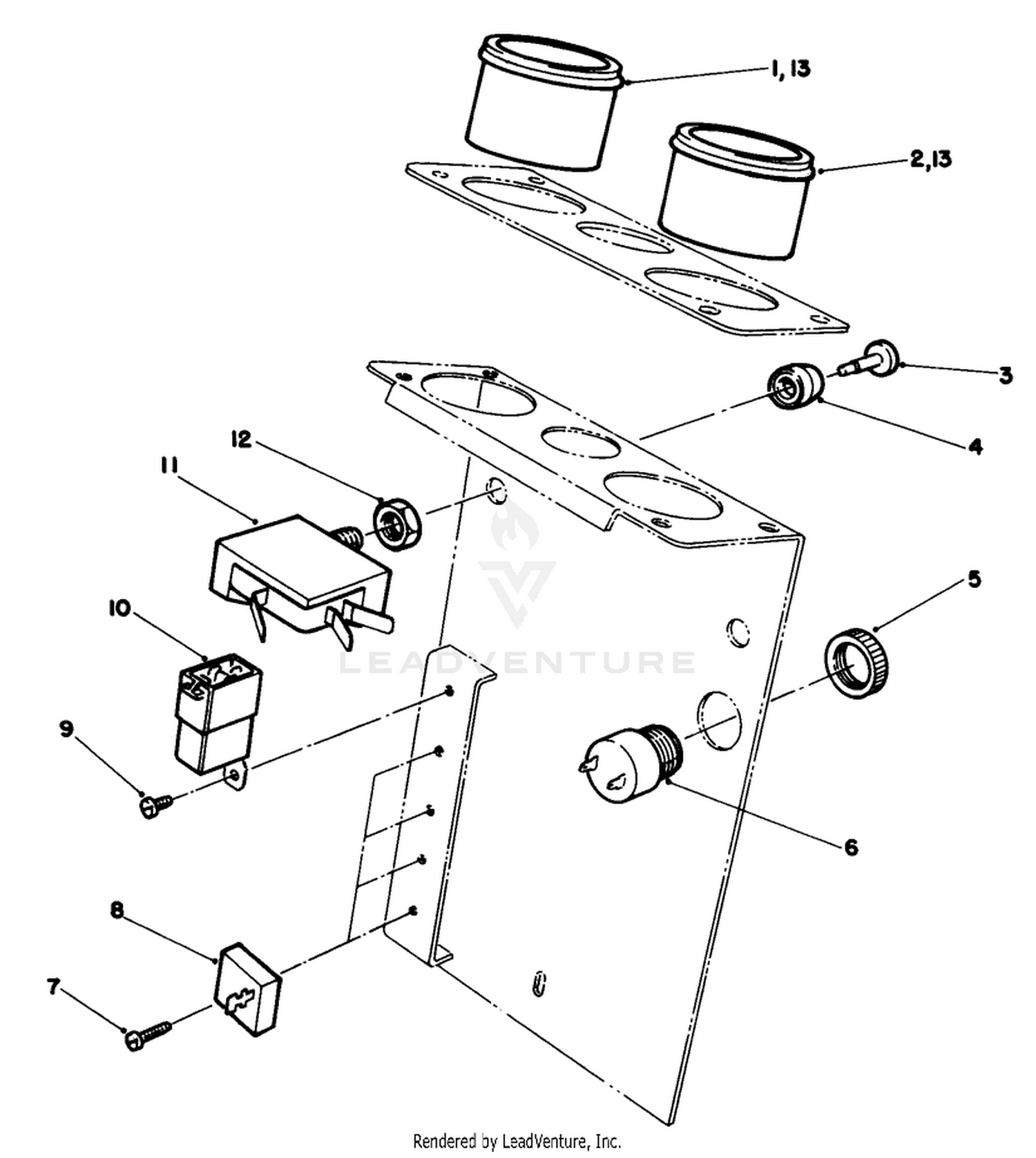 Steering Tower Electrical Assembly