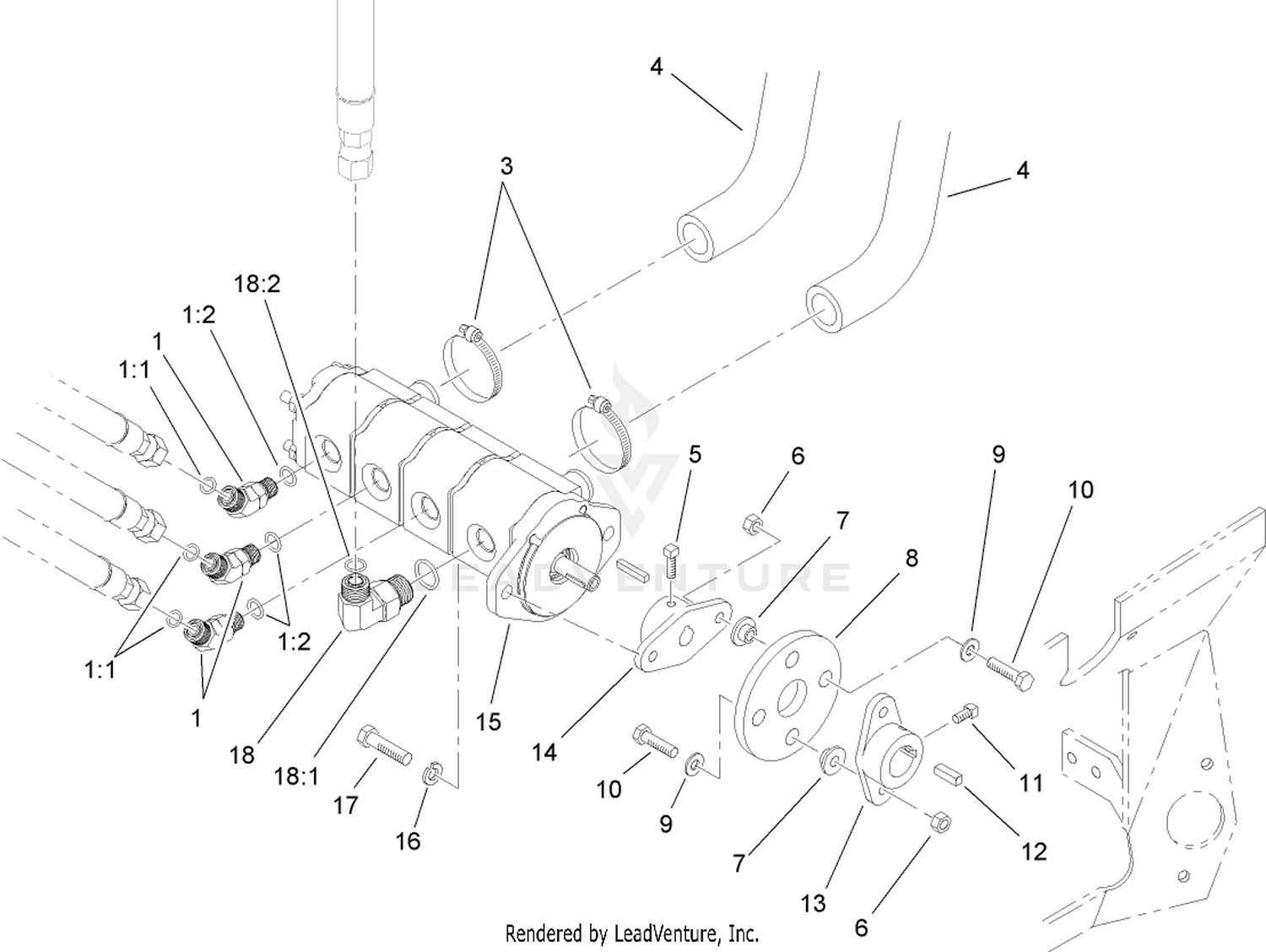 Hydraulic Pump Installation Assembly