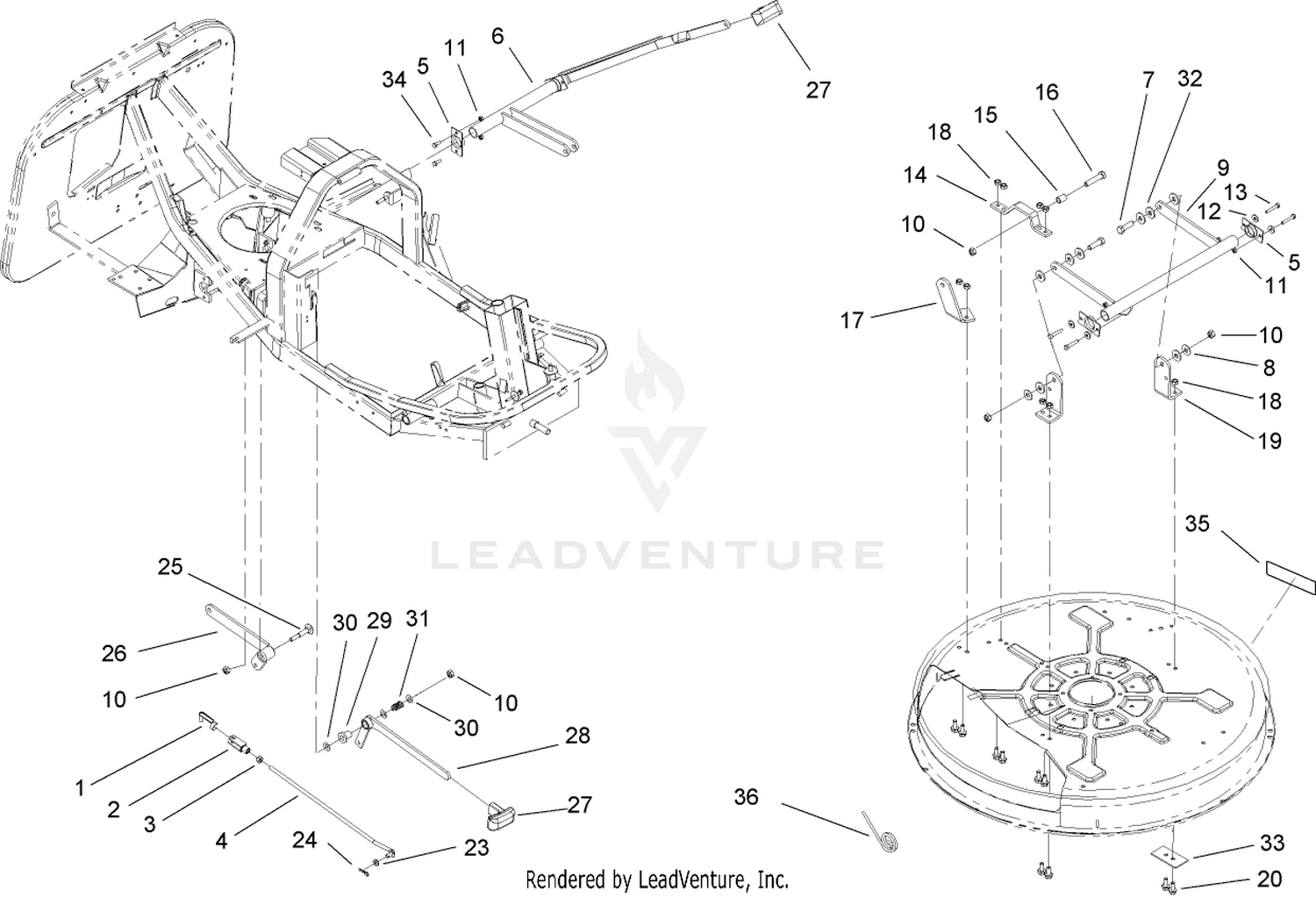 Deck Suspension Assembly