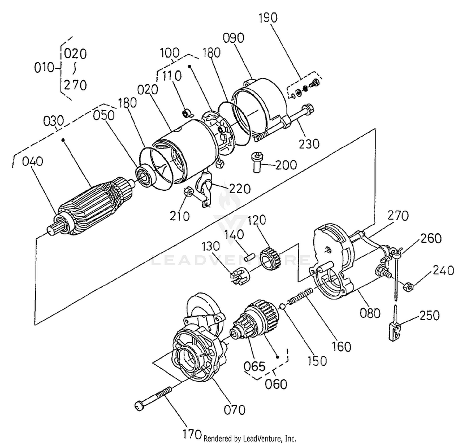Starter Component Part Assembly