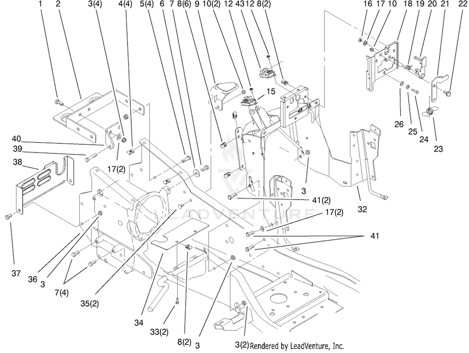 Steering Tower  Fuel Tank Support Assembly