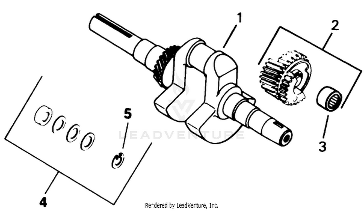 Crankshaft-Engine Assembly-Kohler Model No. M16s-711533 (continued)