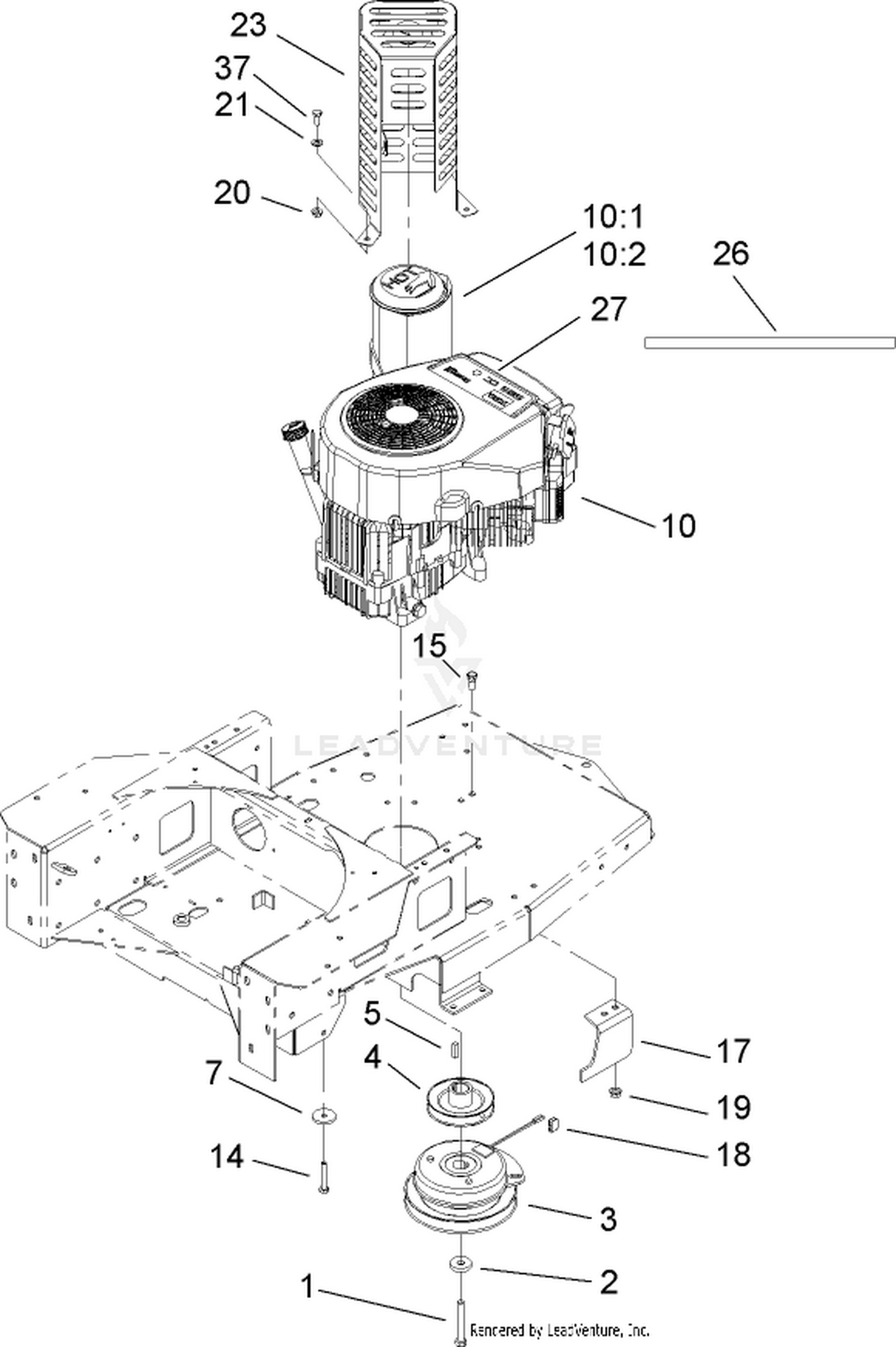 Engine and Clutch Assembly