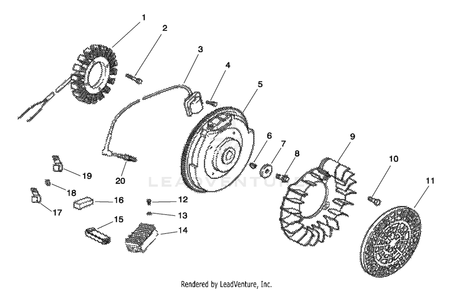 ENGINE KOHLER MODEL CH20S SPEC. NO. 64647 5