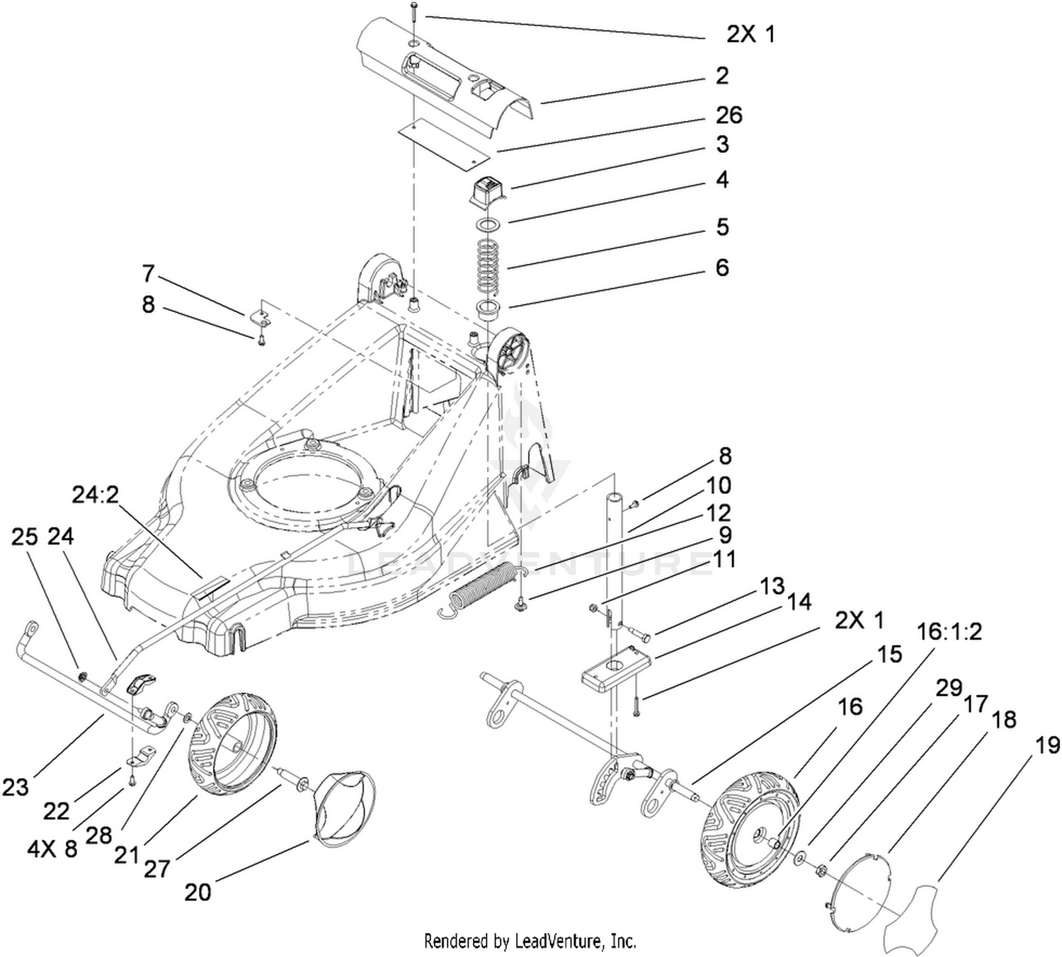 Height-of-Cut and Wheel Assembly