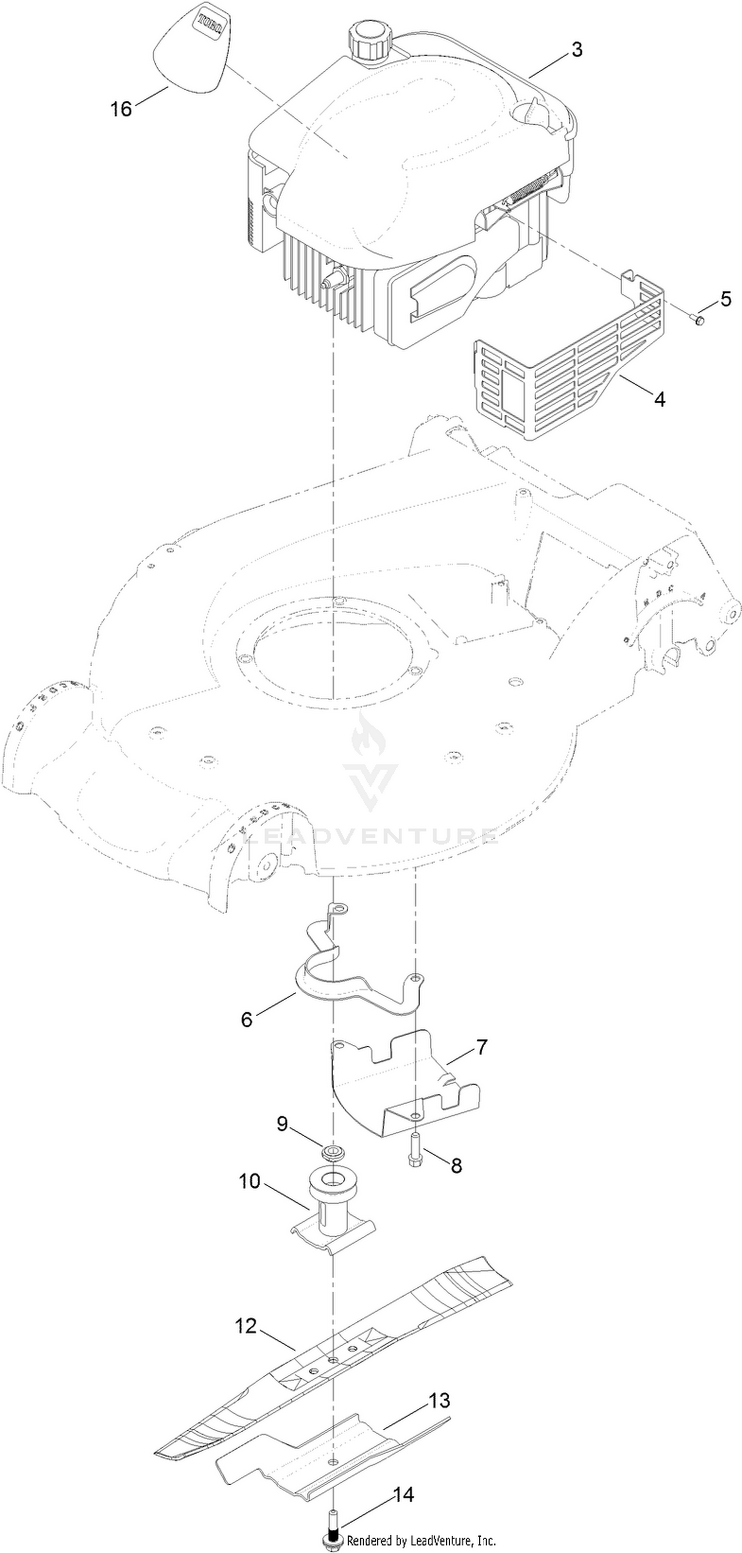 Engine and Blade Assembly