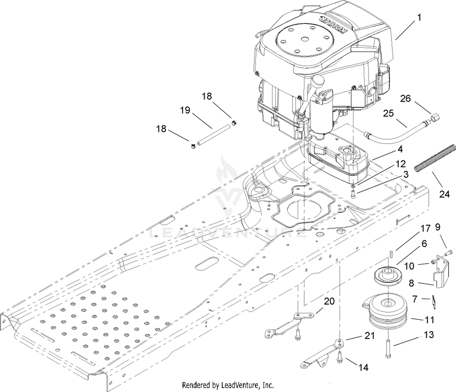 Engine and Clutch Assembly