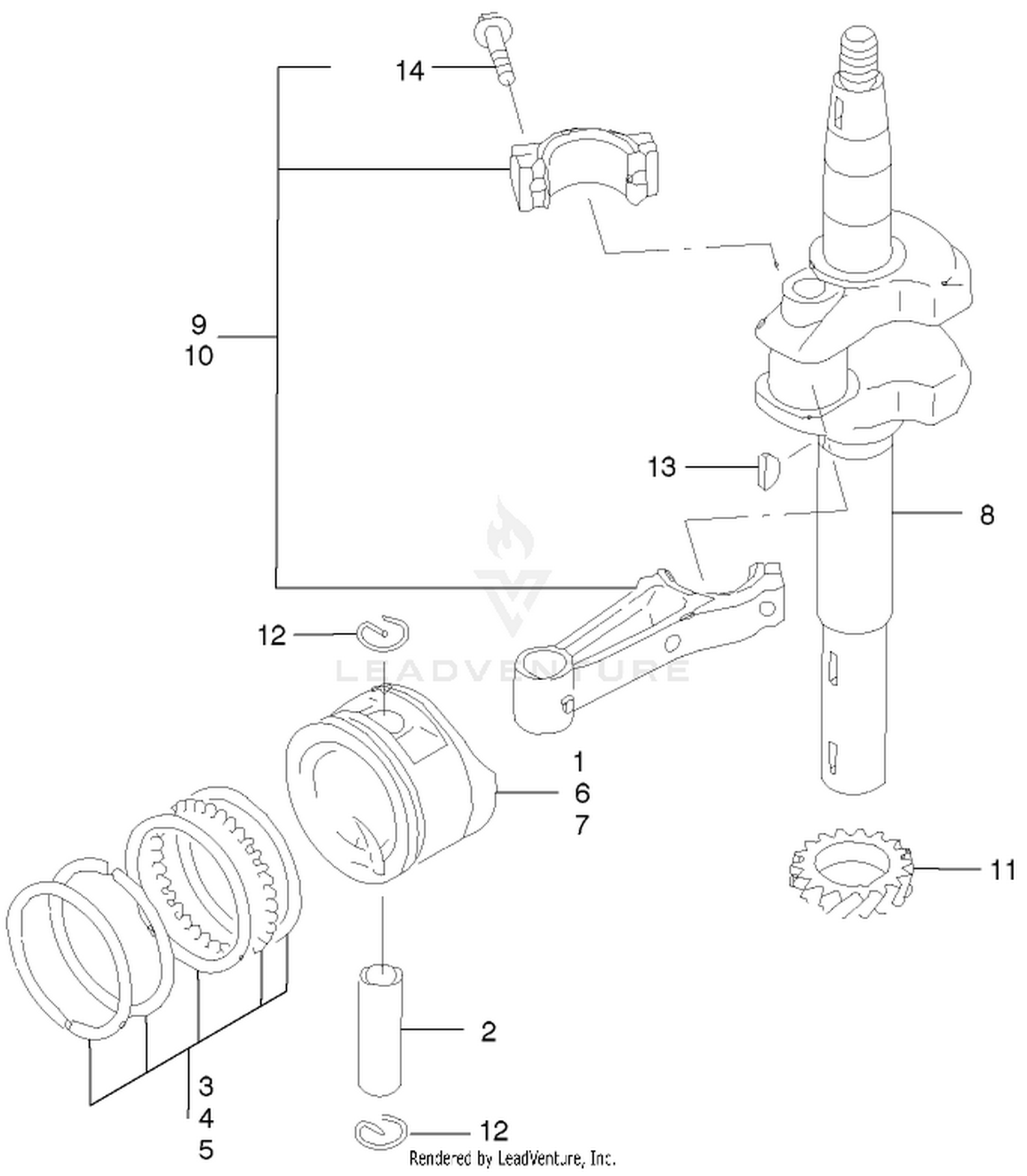 Piston/crankshaft Assembly