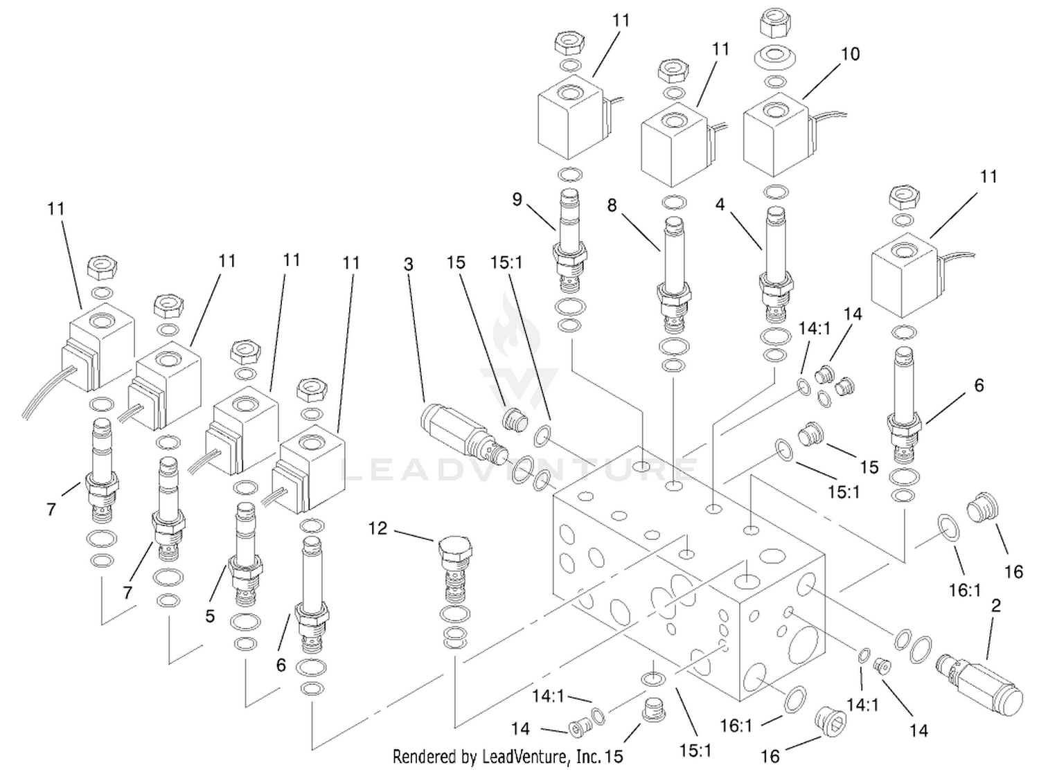 Front Manifold Block Assembly #100-3800