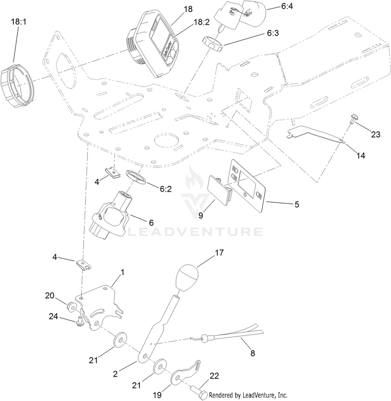 Ignition, Throttle and Choke Control Assembly