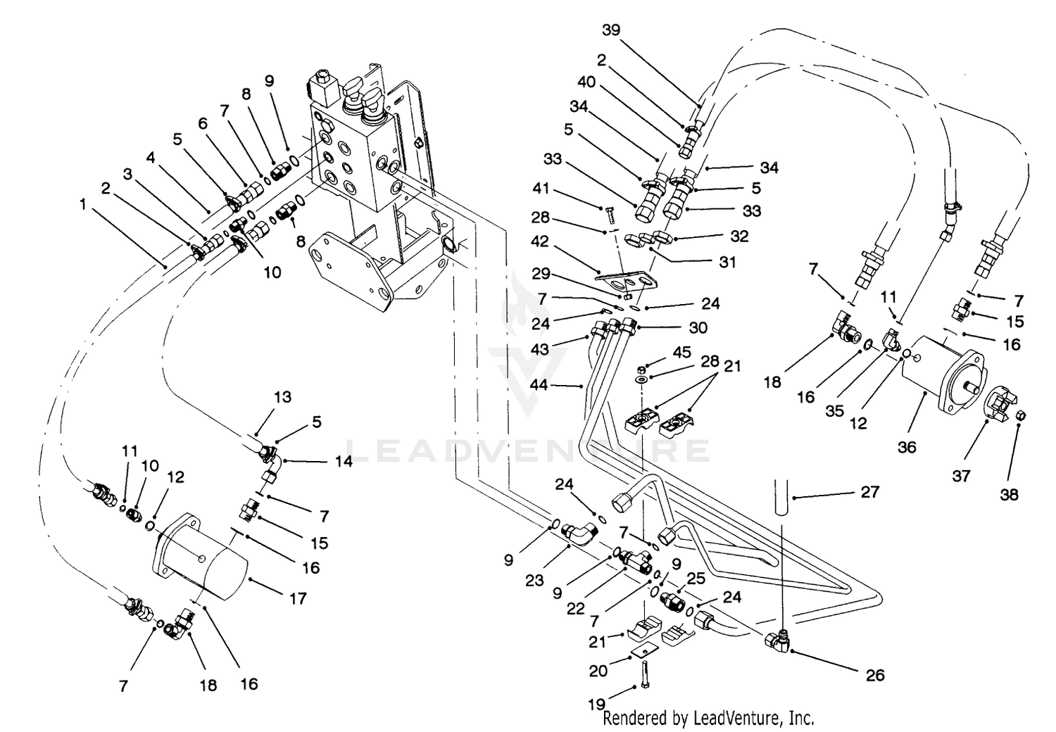 Cutting Unit Hydraulic Plumbing Assembly