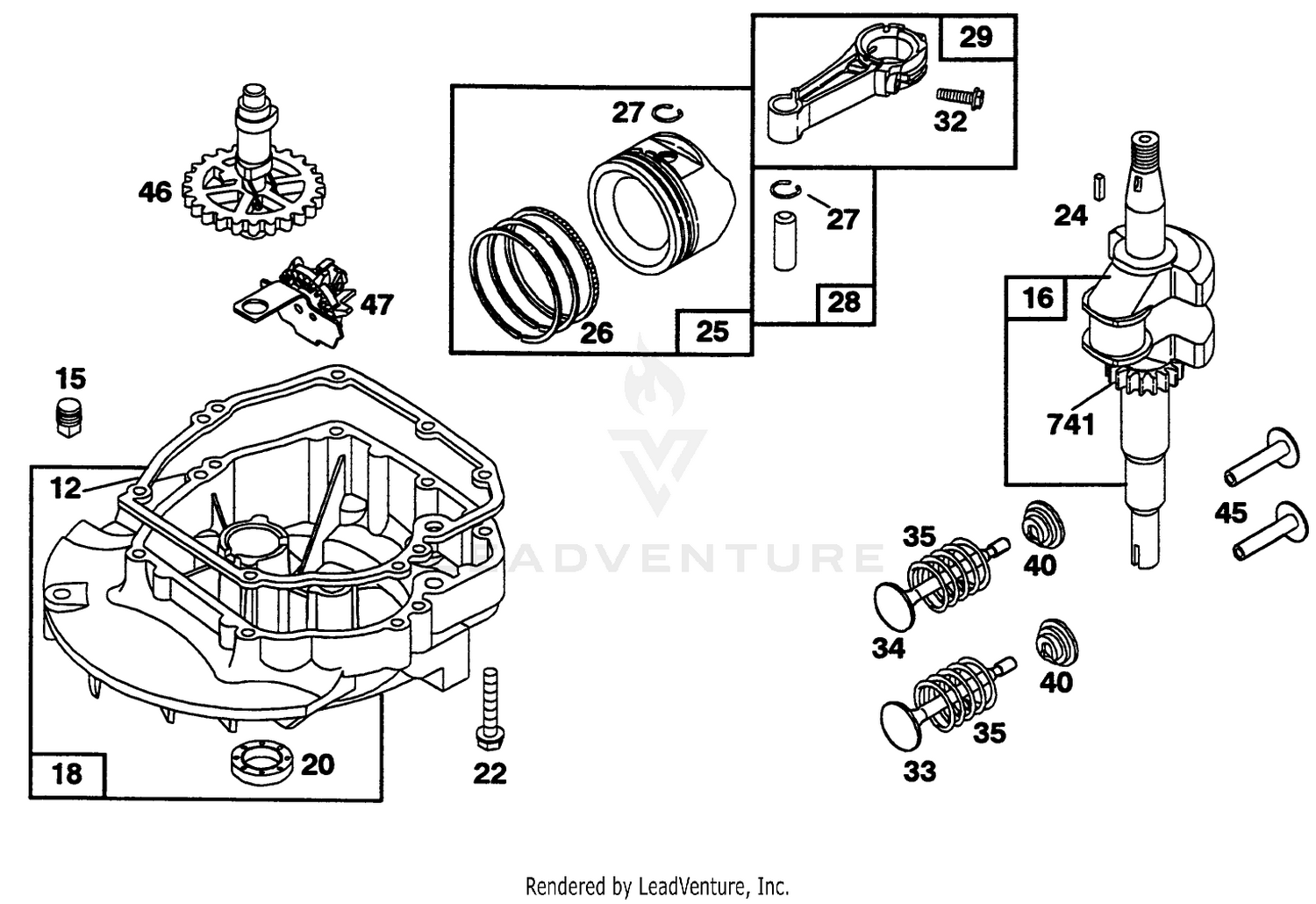Engine Briggs  Stratton Model 124702-3115-01 2