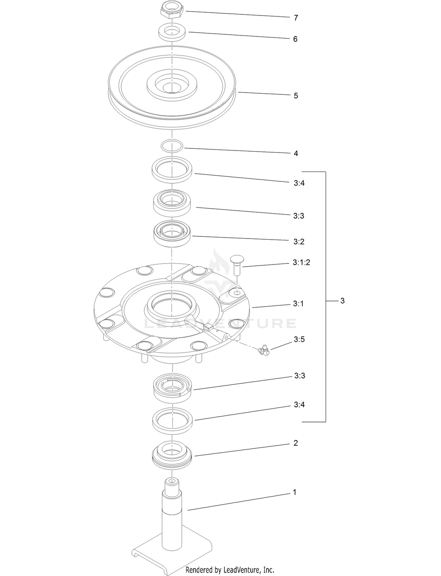 Low Driven Spindle Assembly No. 139-1039