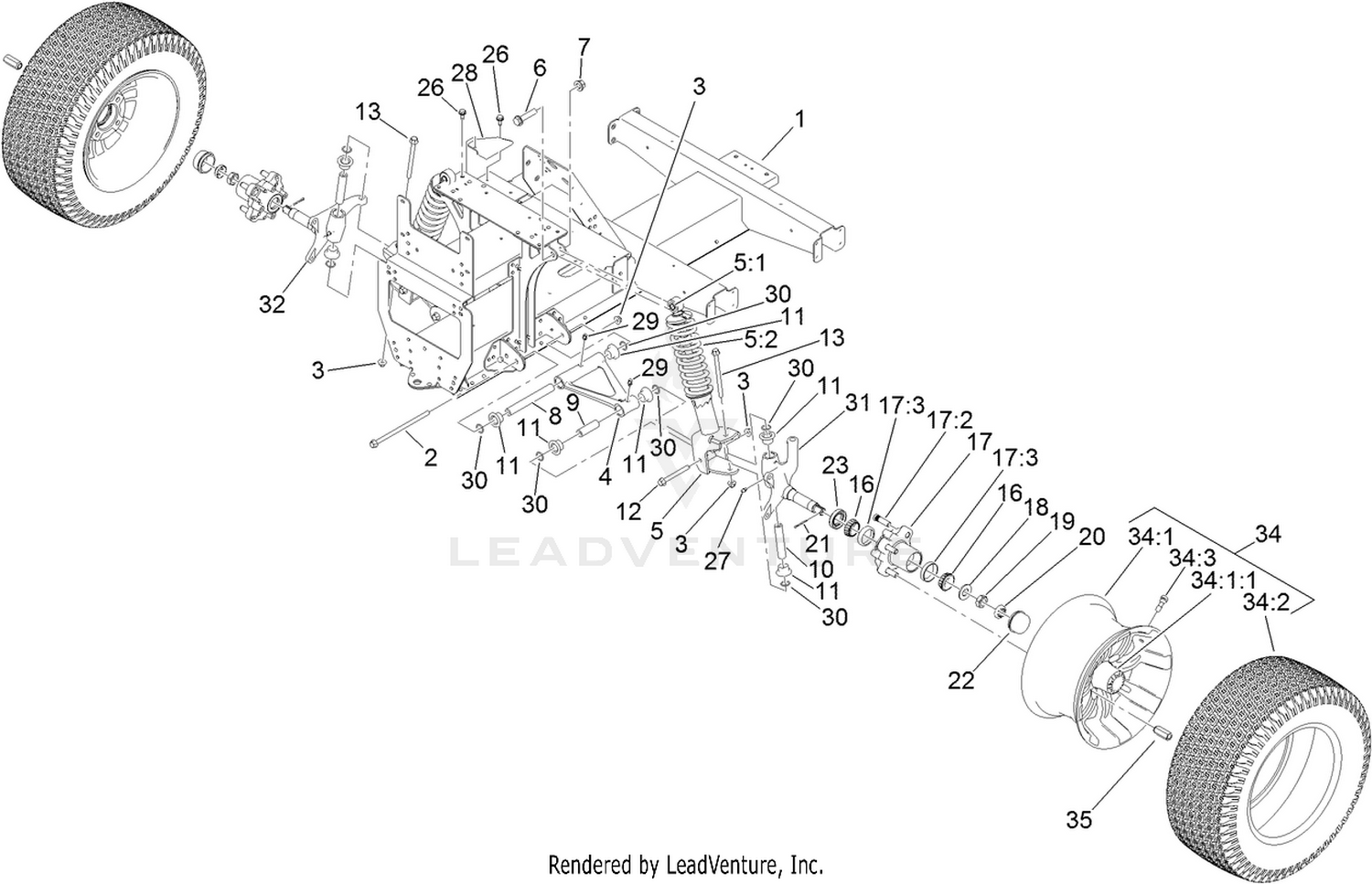 Front Frame and Suspension Assembly