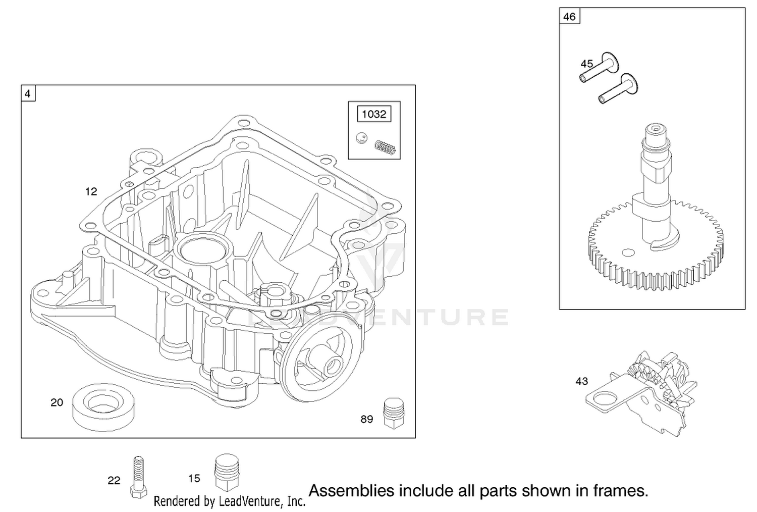 Crankcase Assembly Briggs and Stratton Model 286H77-0121-E1