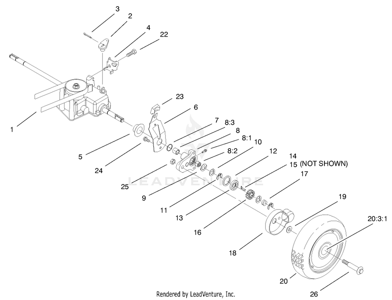 Gear Case  Wheel Assembly